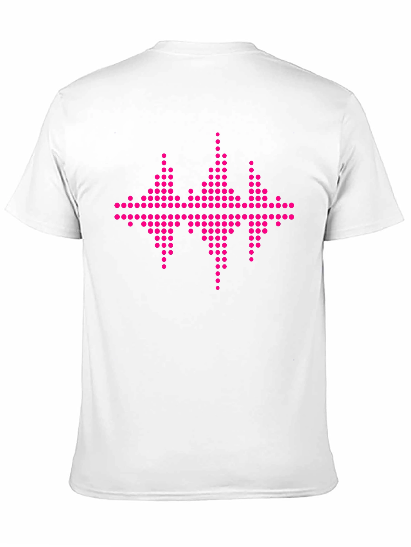 Black Tee with Pink Equalizer Graphic