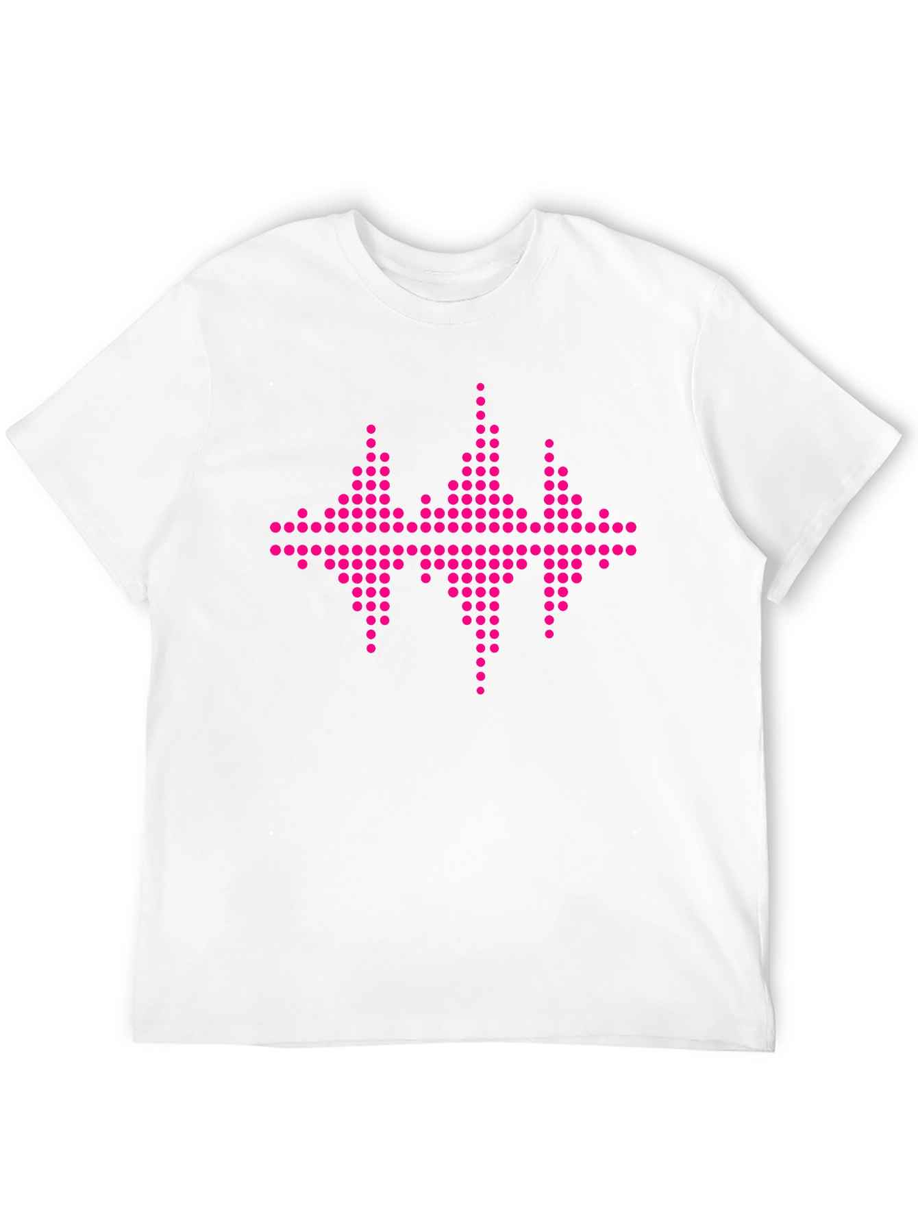 Black Tee with Pink Equalizer Graphic