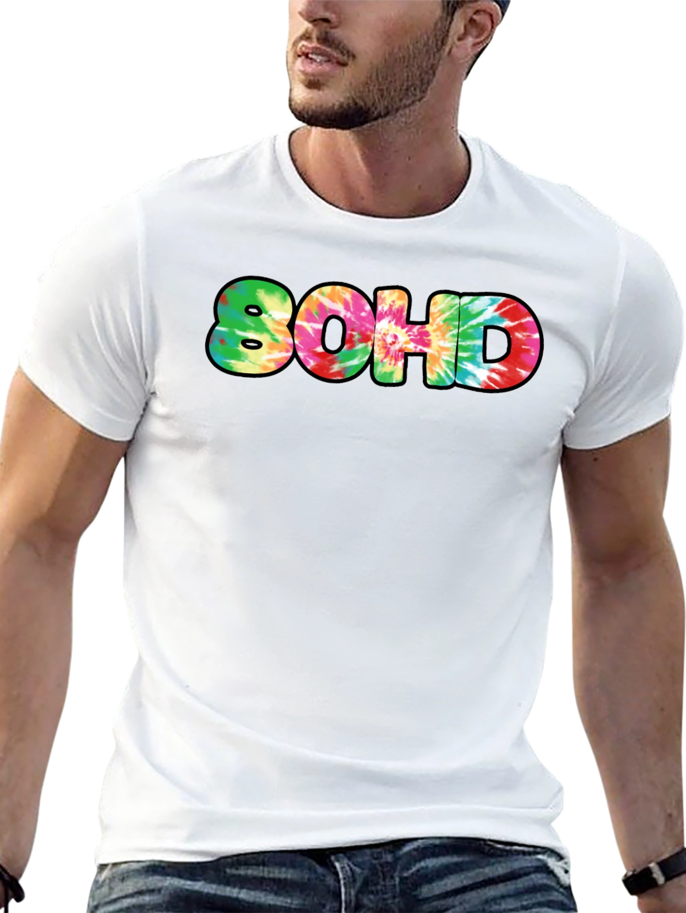 Tie-Dye 80HD Graphic Print Black T-Shirt