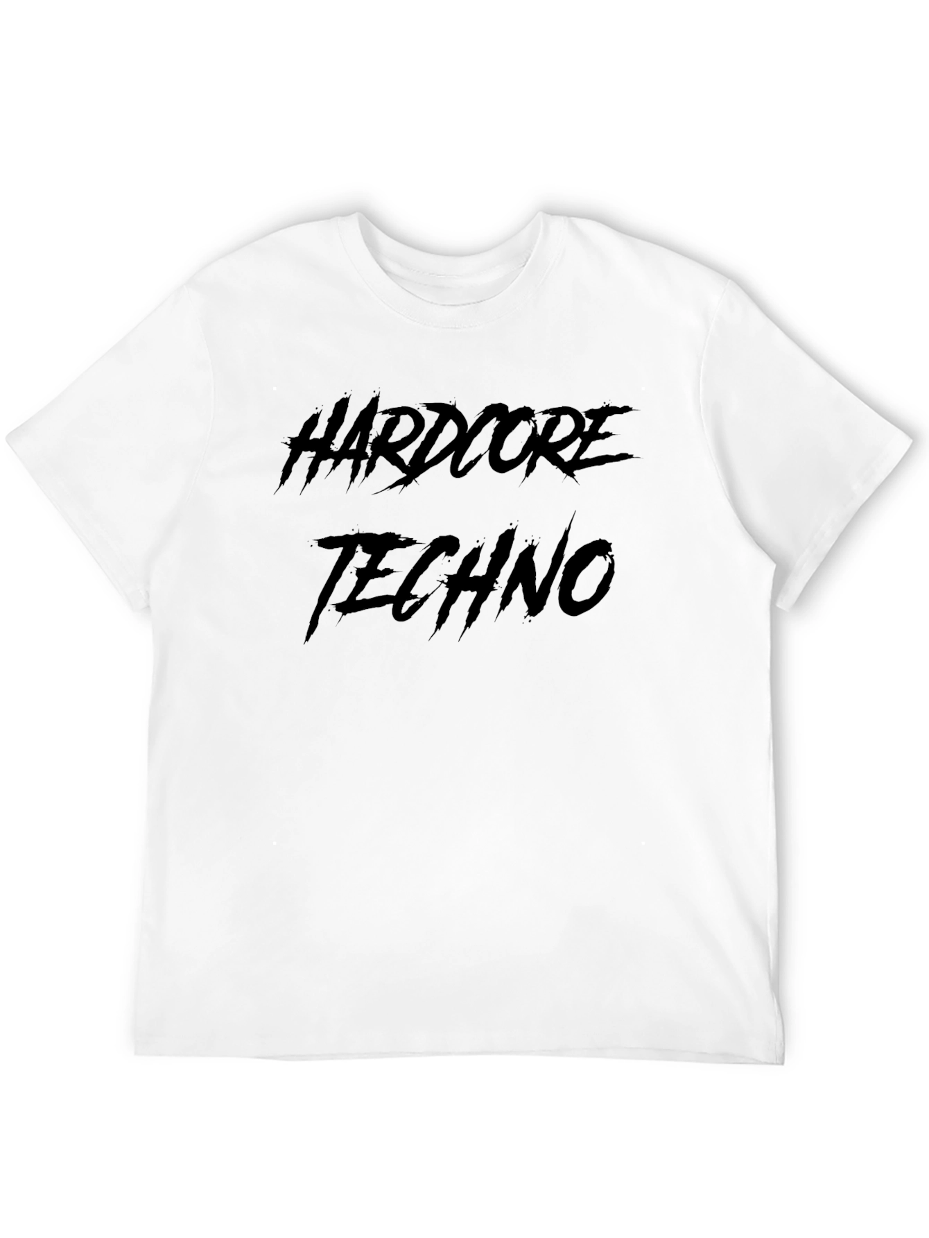 Hardcore Techno Graphic Print Black T-Shirt