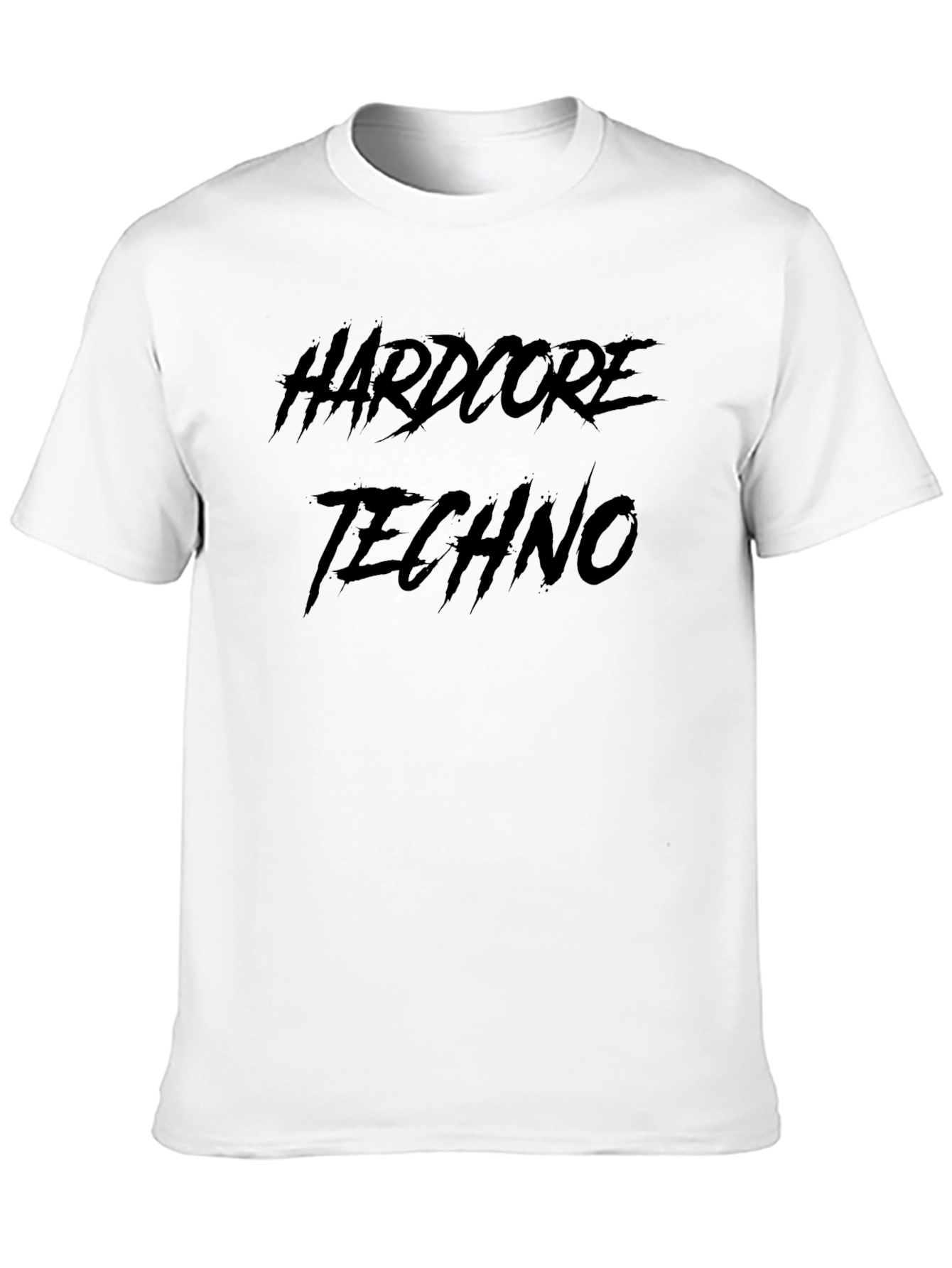 Hardcore Techno Graphic Print Black T-Shirt