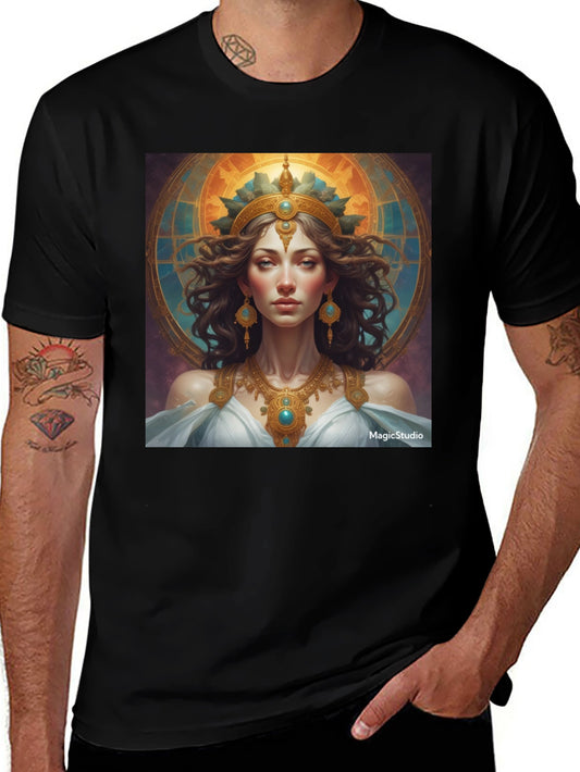 Goddess Graphic Tee - Artistic Premium Cotton Shirt