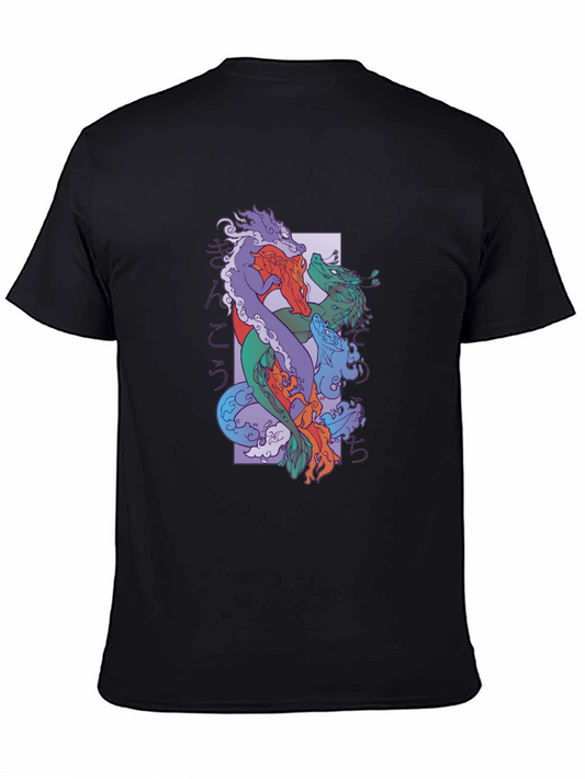 Dragon T-Shirt Black Cotton
