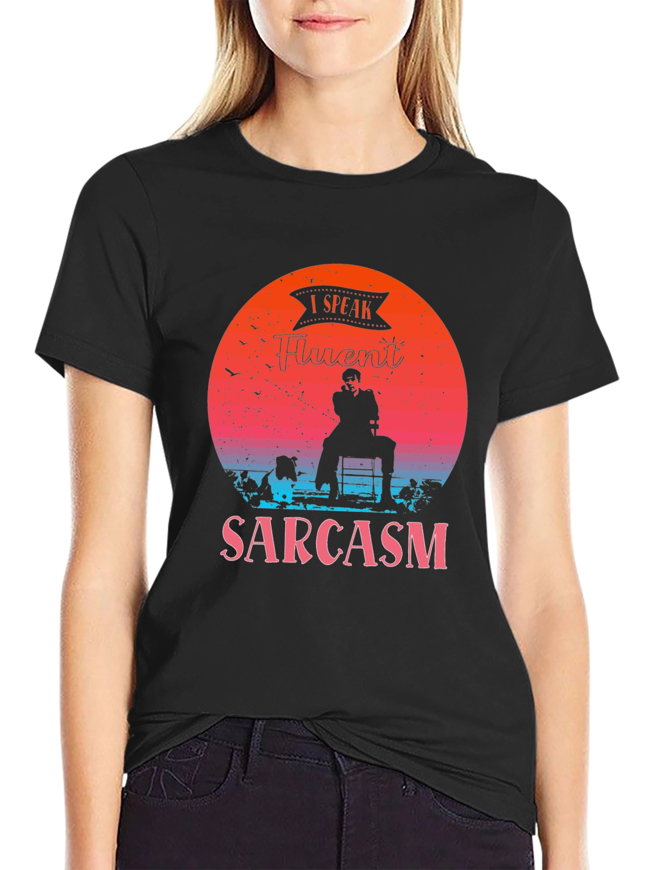 Fluent Sarcasm Graphic Tee - Black Humor T-Shirt