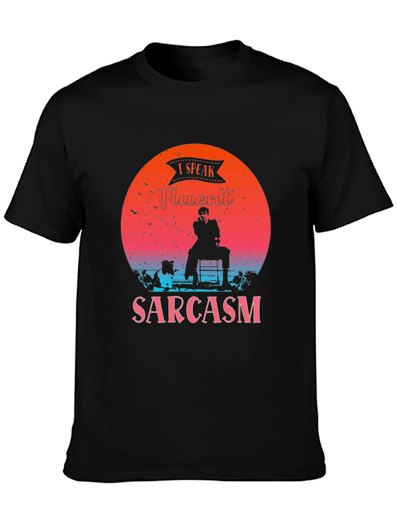 Fluent Sarcasm Graphic Tee - Black Humor T-Shirt