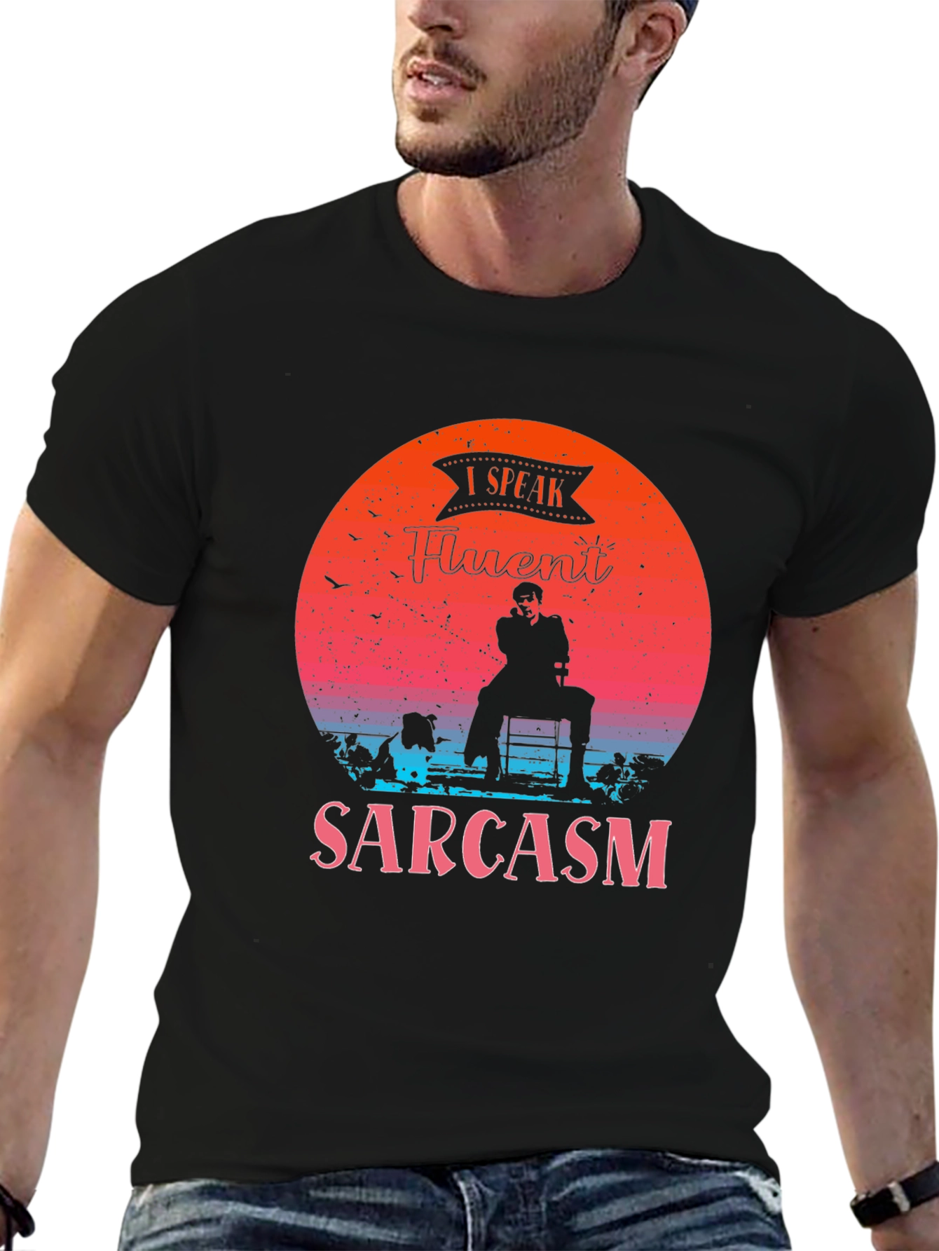 Fluent Sarcasm Graphic Tee - Black Humor T-Shirt