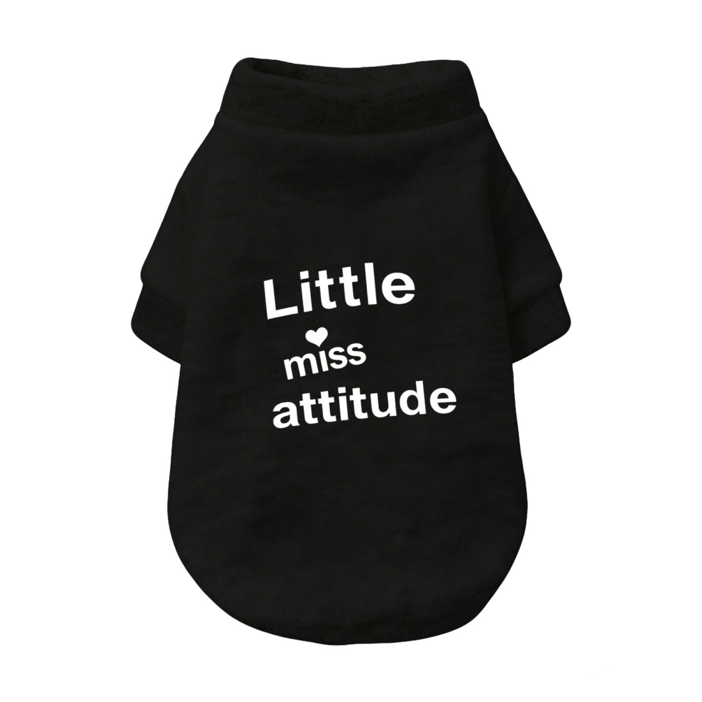 Little Miss Attitude Heart Print Sassy Girl Puppy Cardigan Sweater