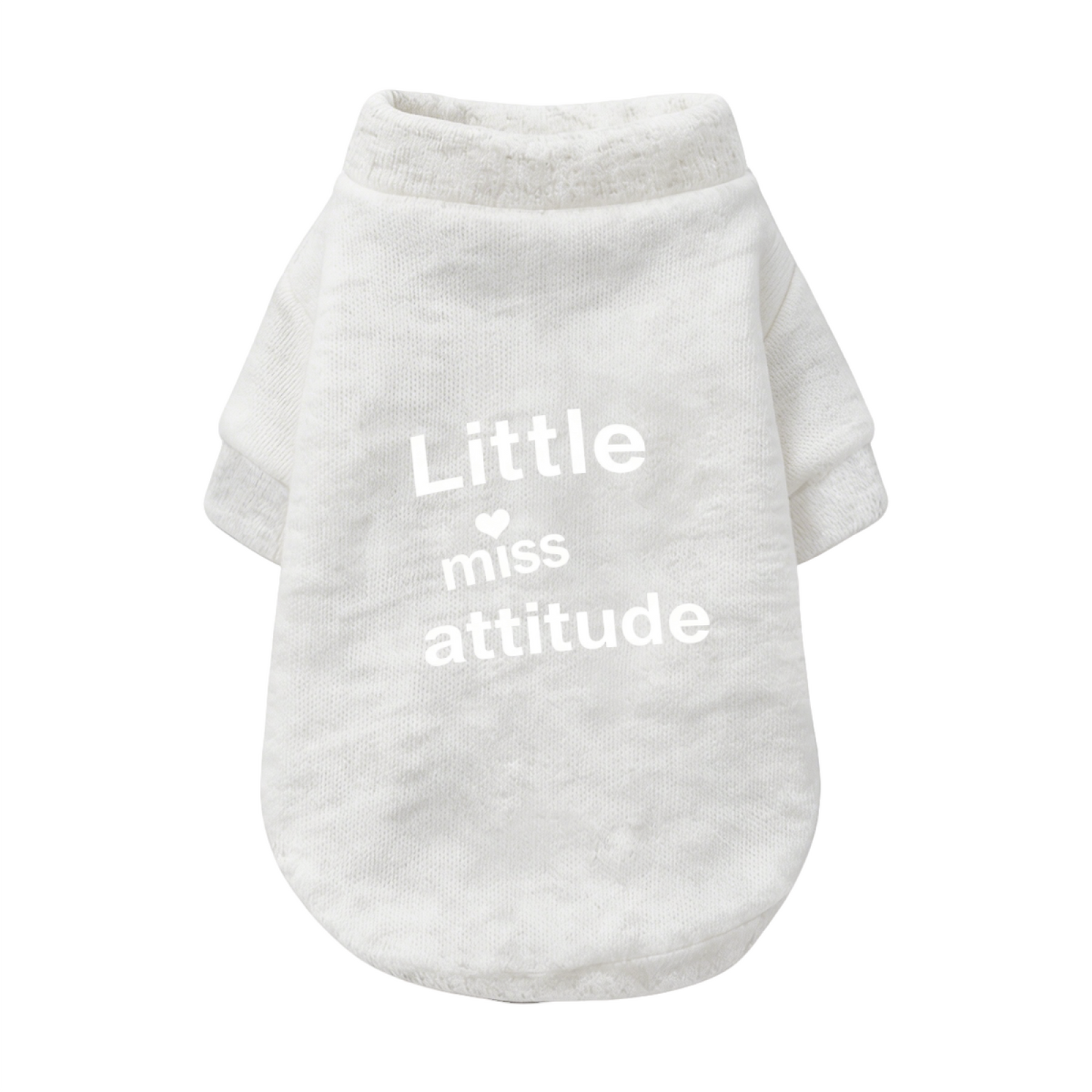 Little Miss Attitude Heart Print Sassy Girl Puppy Cardigan Sweater