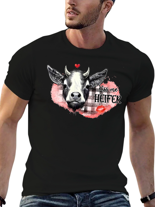 Kiss Me Heifer T-Shirt - Farm Animal Graphic Tee