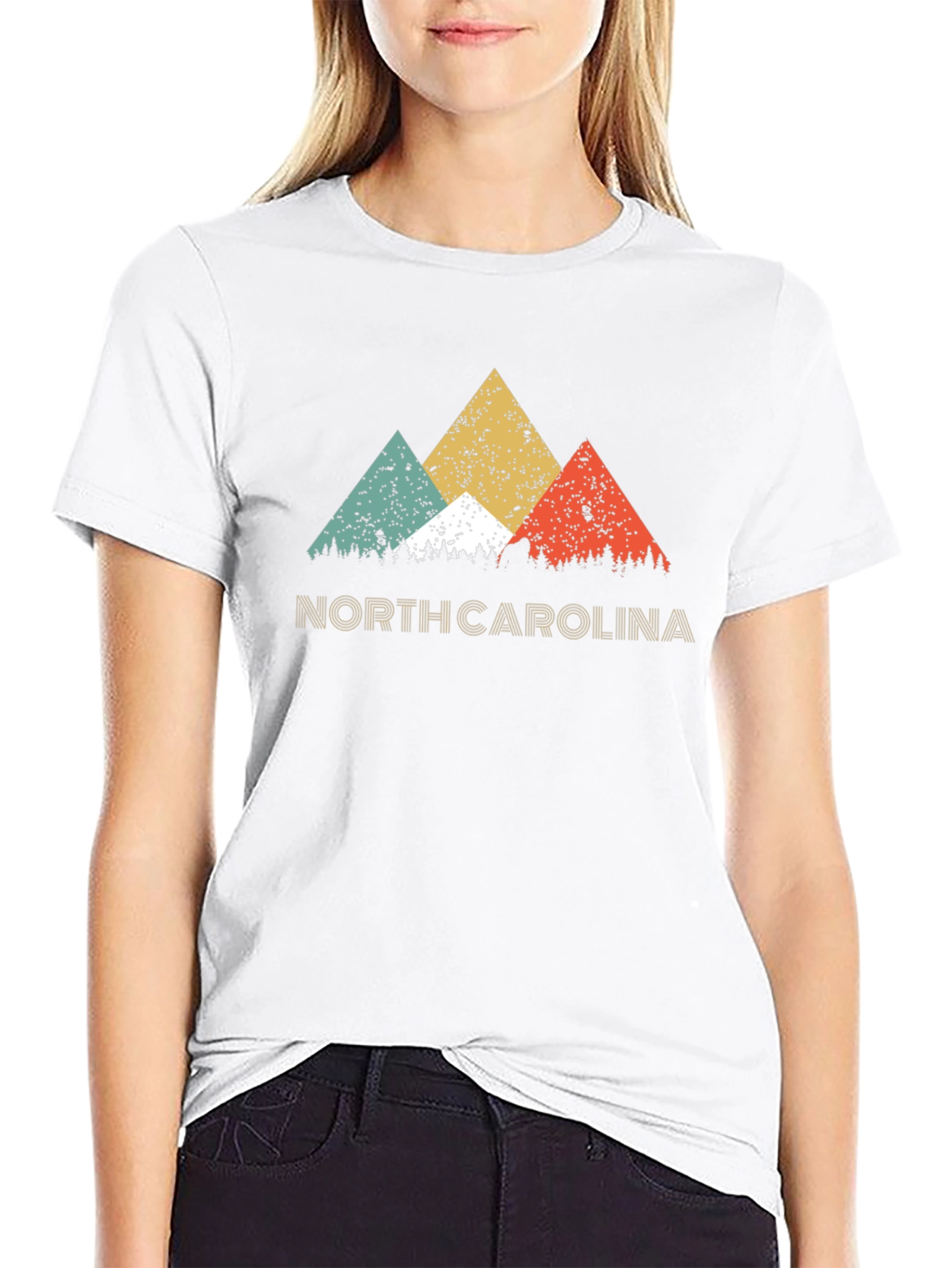 North Carolina Retro Mountain Graphic T-Shirt