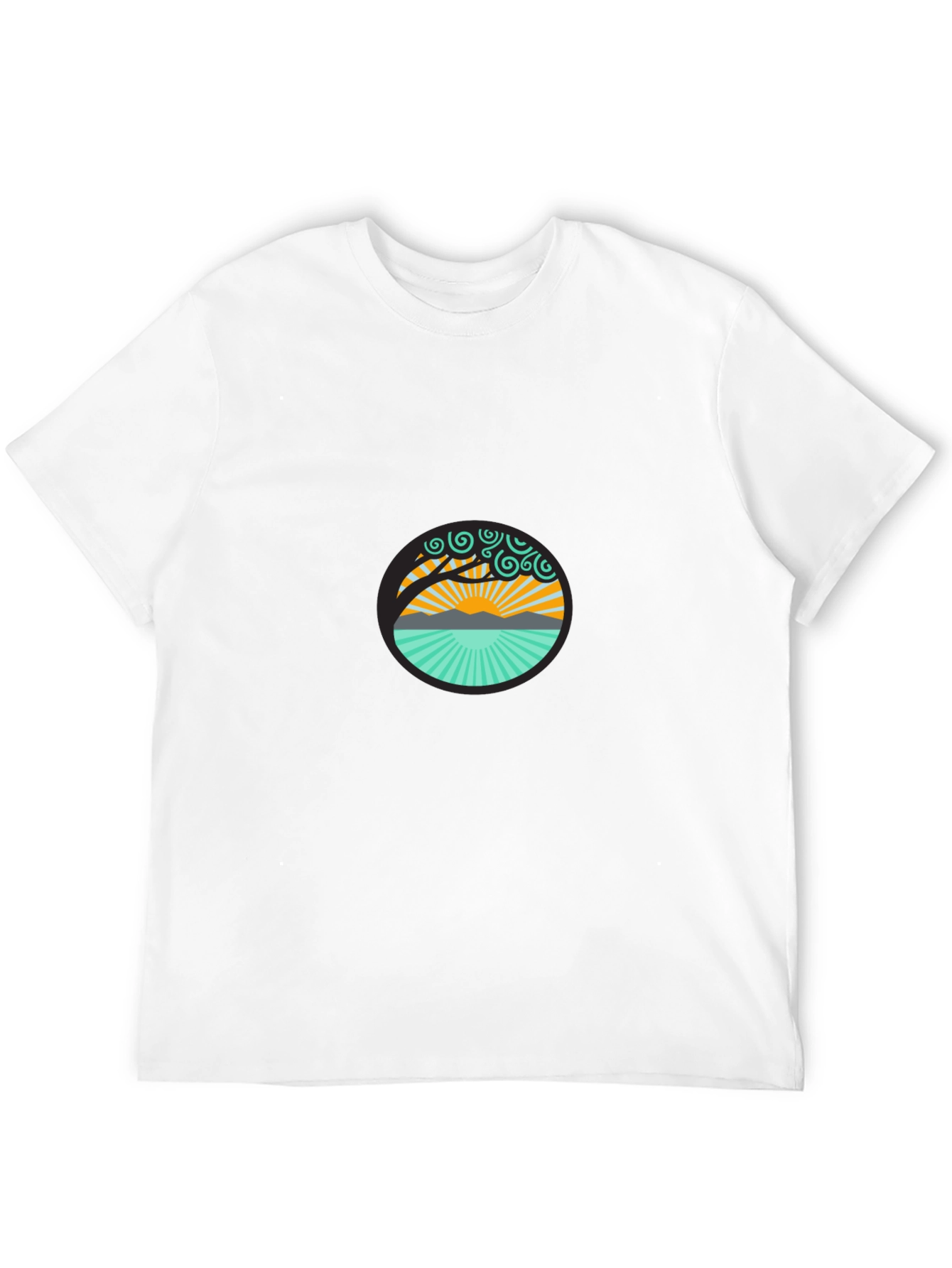 Nature Design Graphic Black T-Shirt