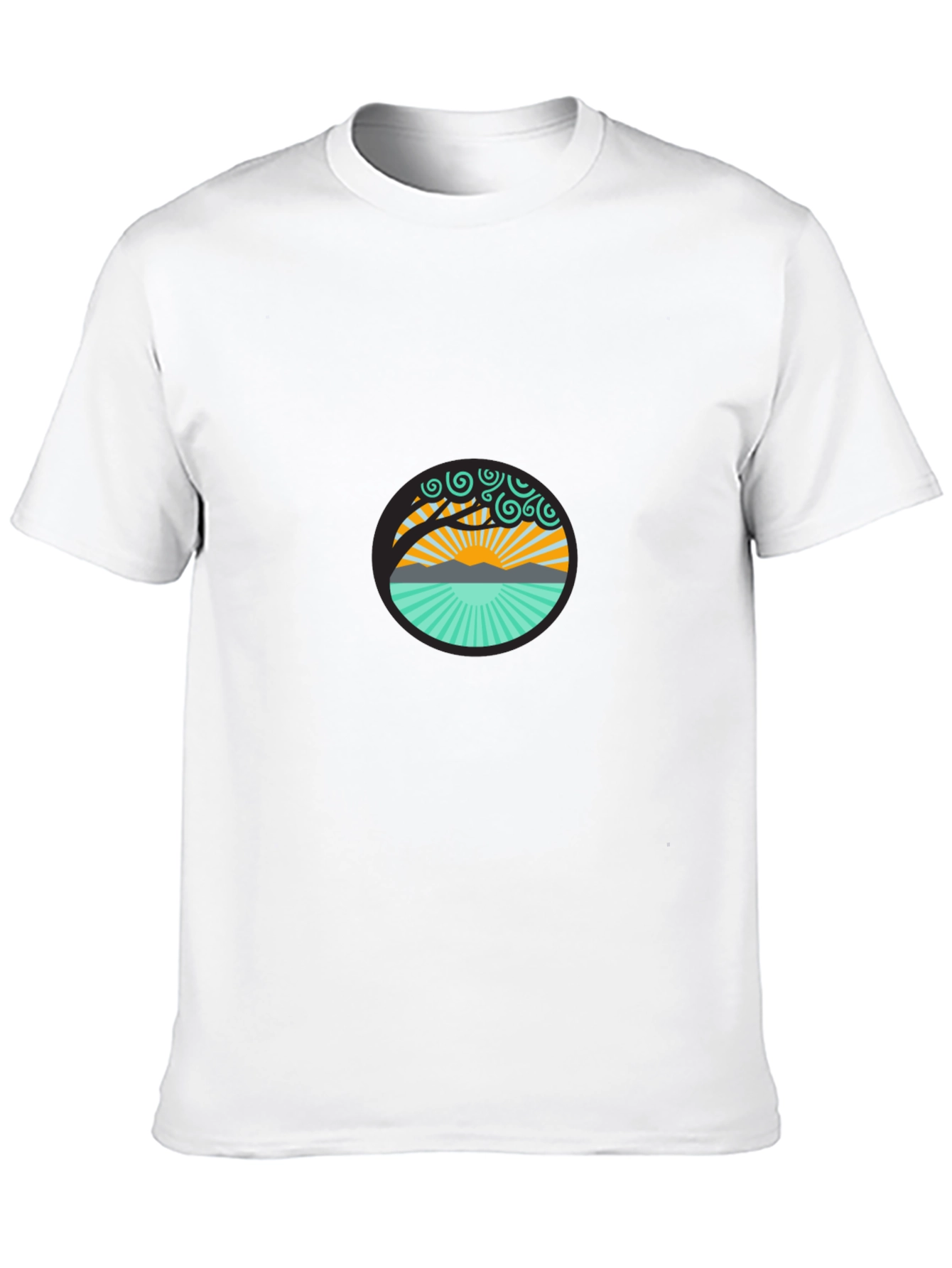 Nature Design Graphic Black T-Shirt
