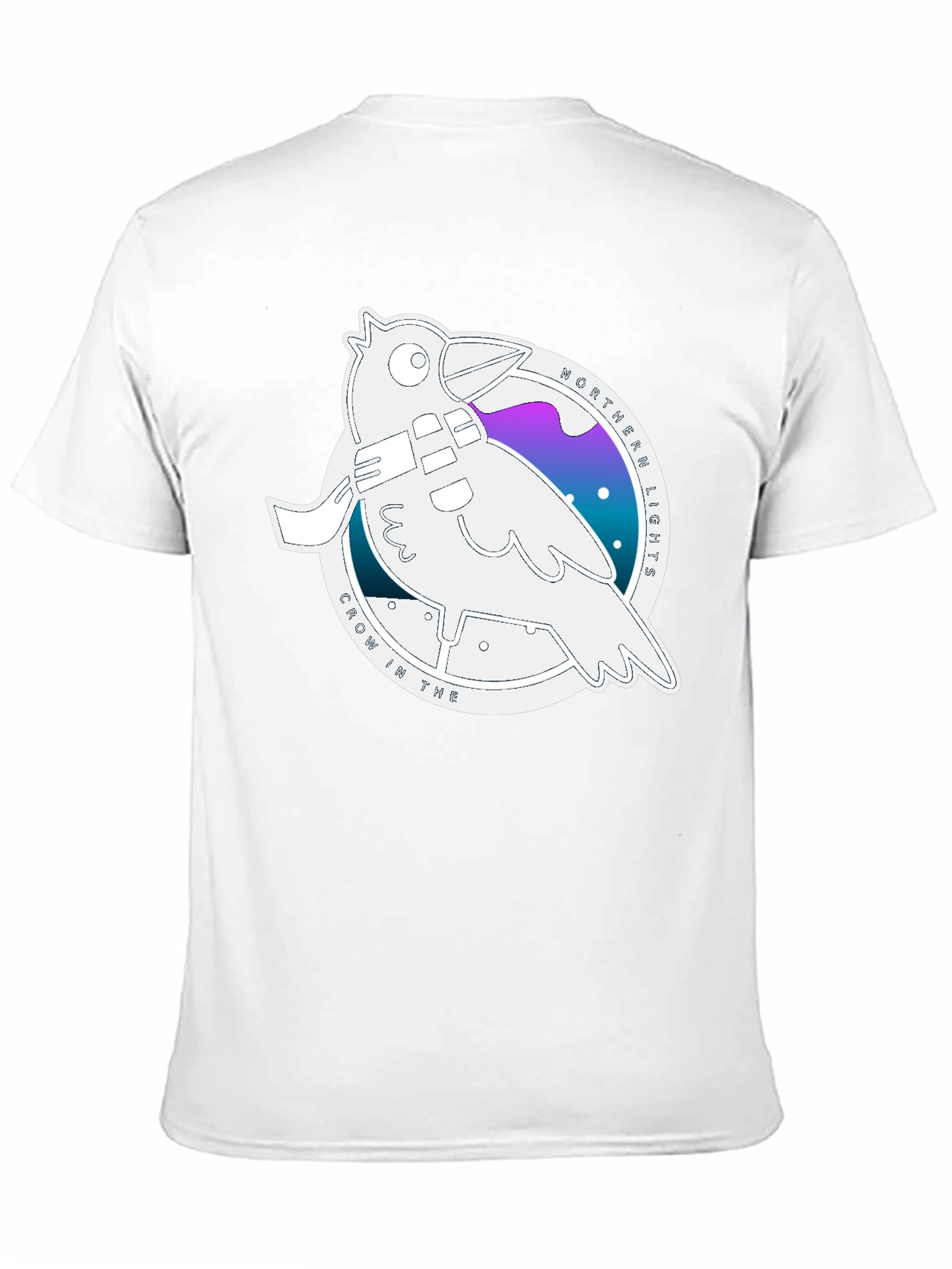Northern Lights Crow Graphic T-Shirt