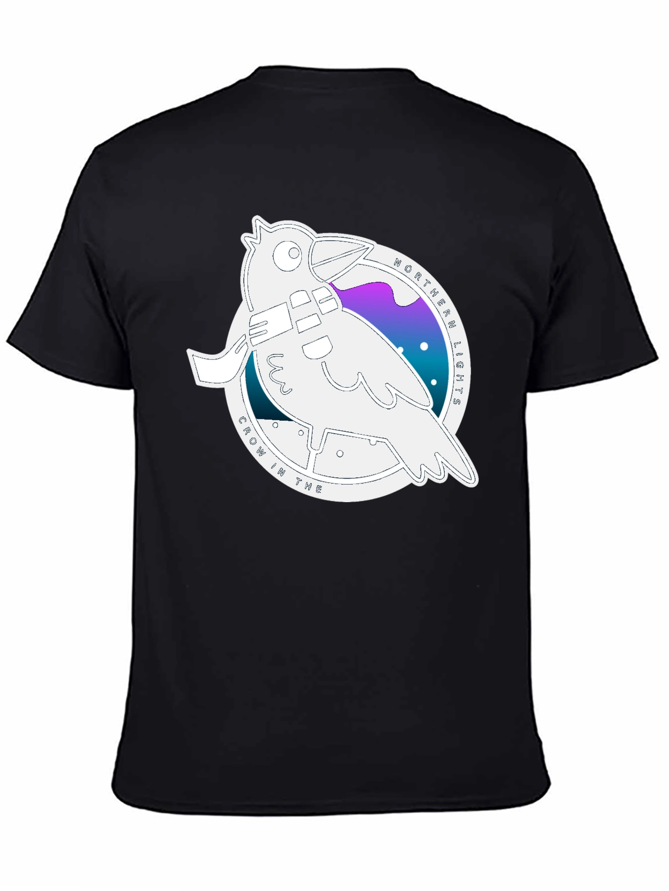 Northern Lights Crow Graphic T-Shirt