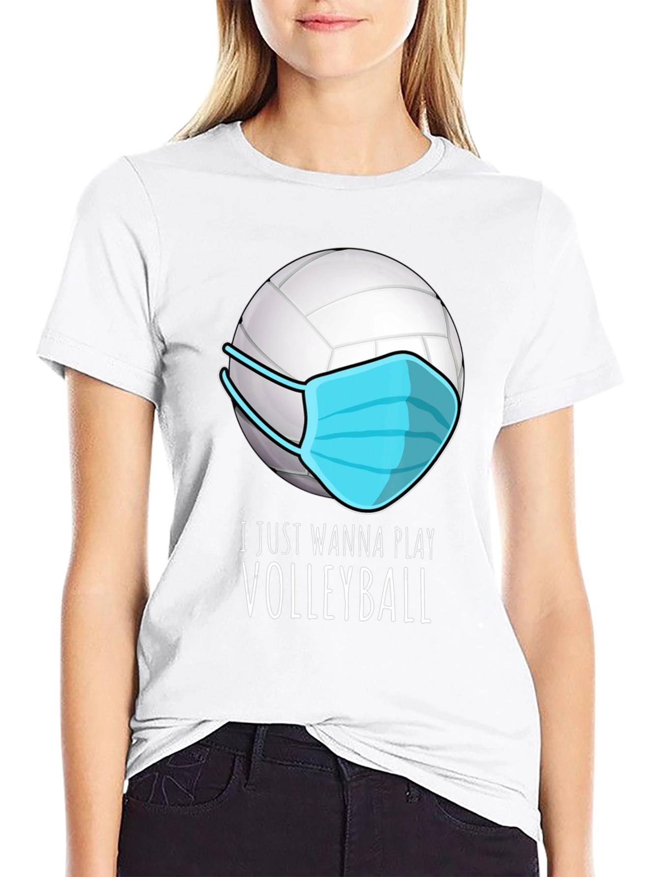 Volleyball Mask T-Shirt - Play Safe Play On!