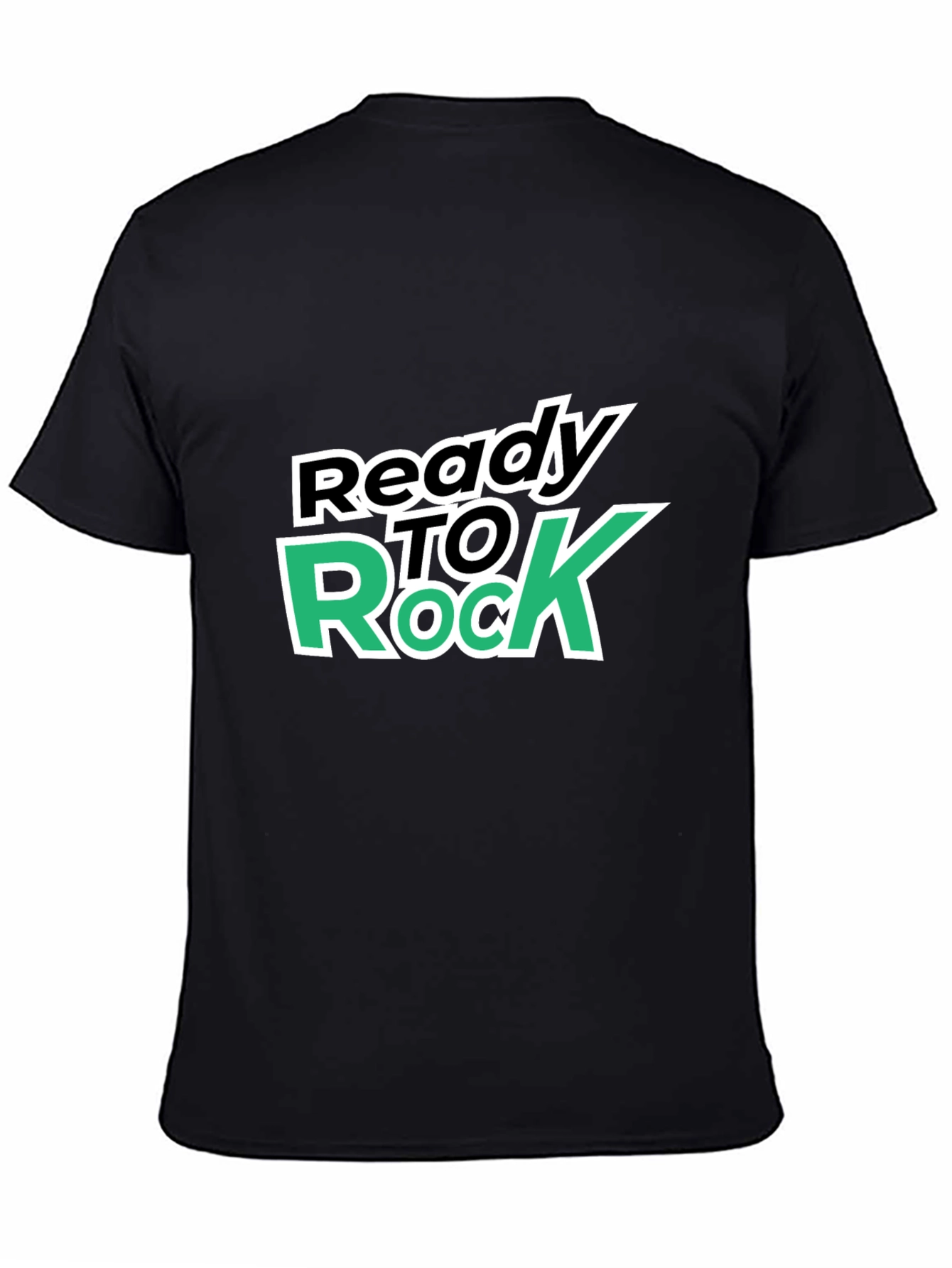 Ready to Rock Black T-Shirt - Stylish Graphic Tee