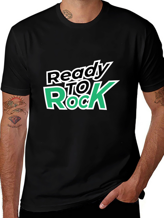 Ready to Rock Black T-Shirt - Stylish Graphic Tee