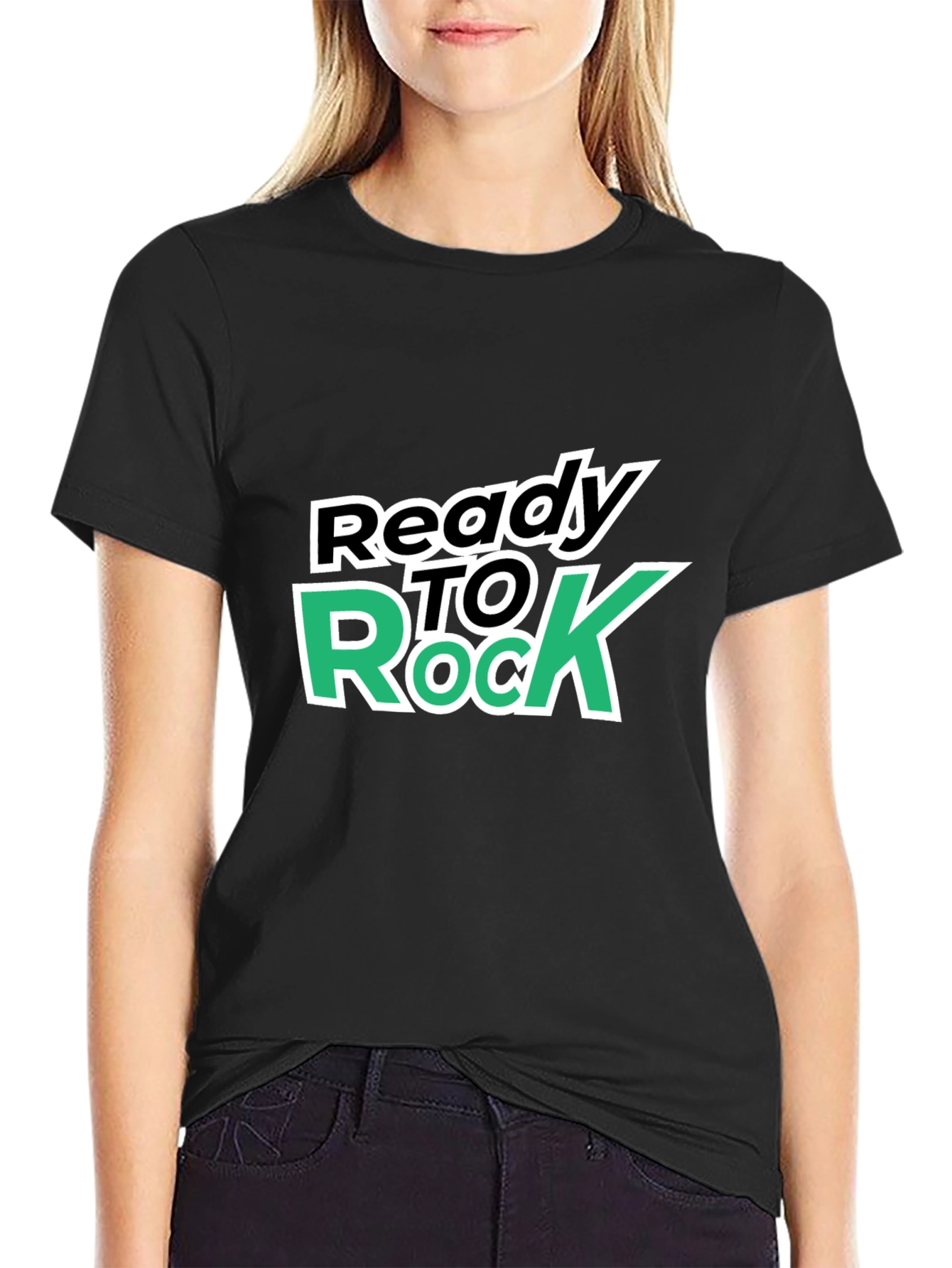 Ready to Rock Black T-Shirt - Stylish Graphic Tee