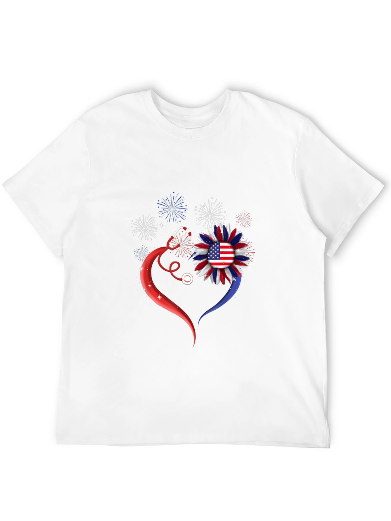 Patriotic Nurse Heart T-Shirt