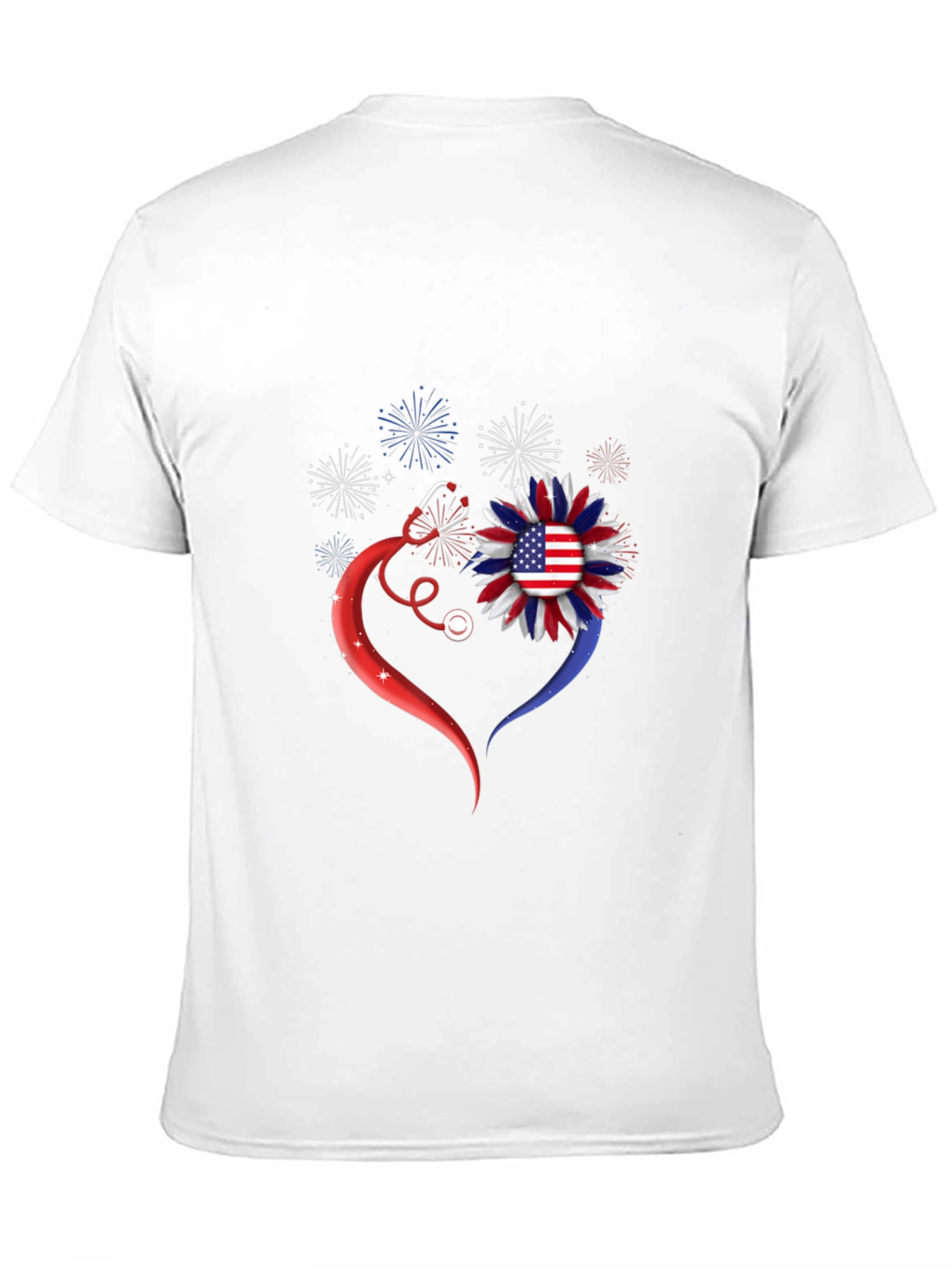 Patriotic Nurse Heart T-Shirt