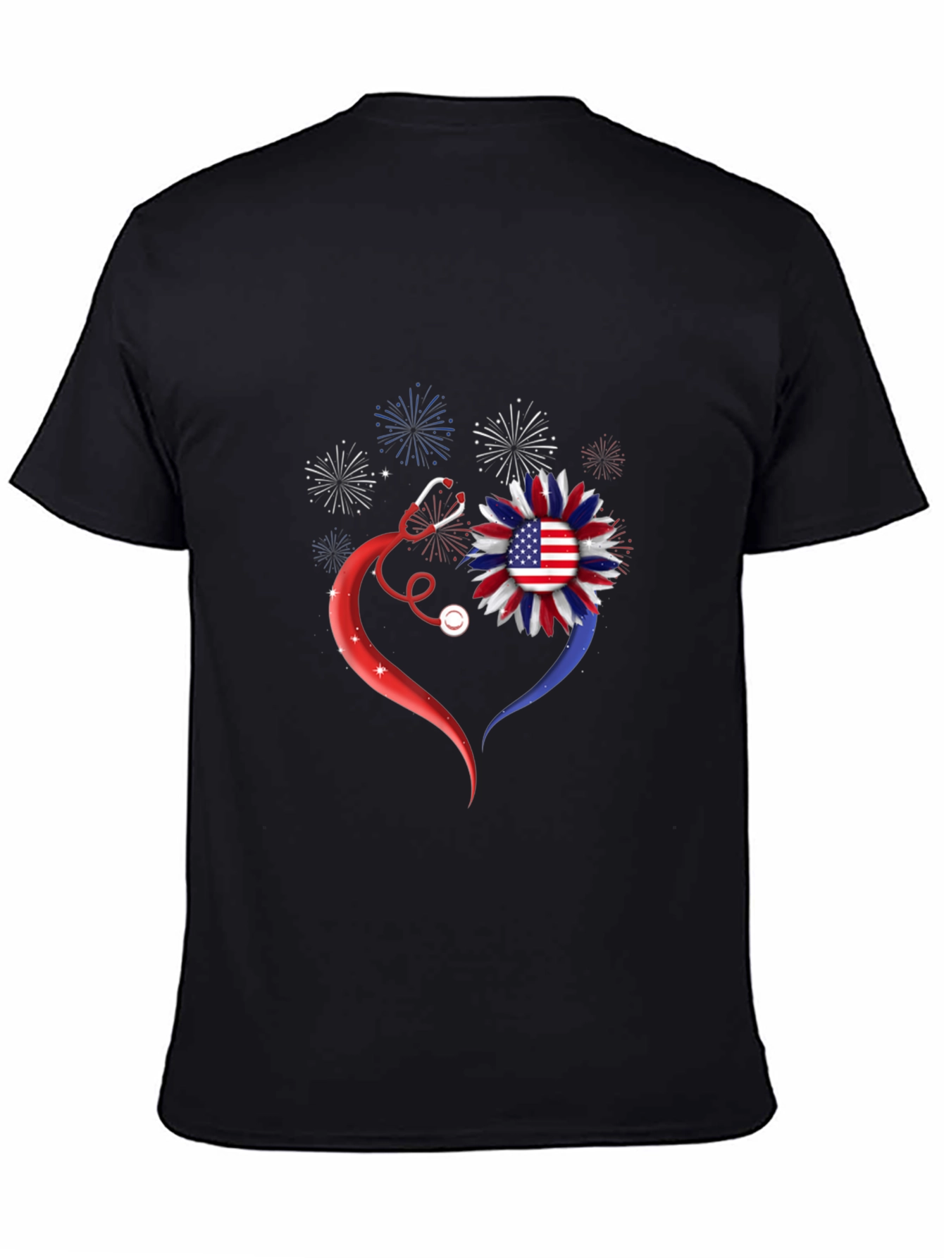 Patriotic Nurse Heart T-Shirt