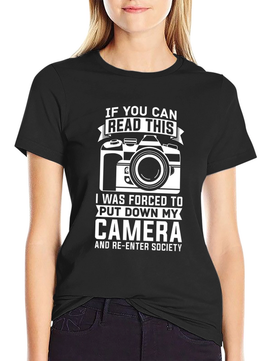 Funny Photography T-Shirt - Read This Camera Shirt