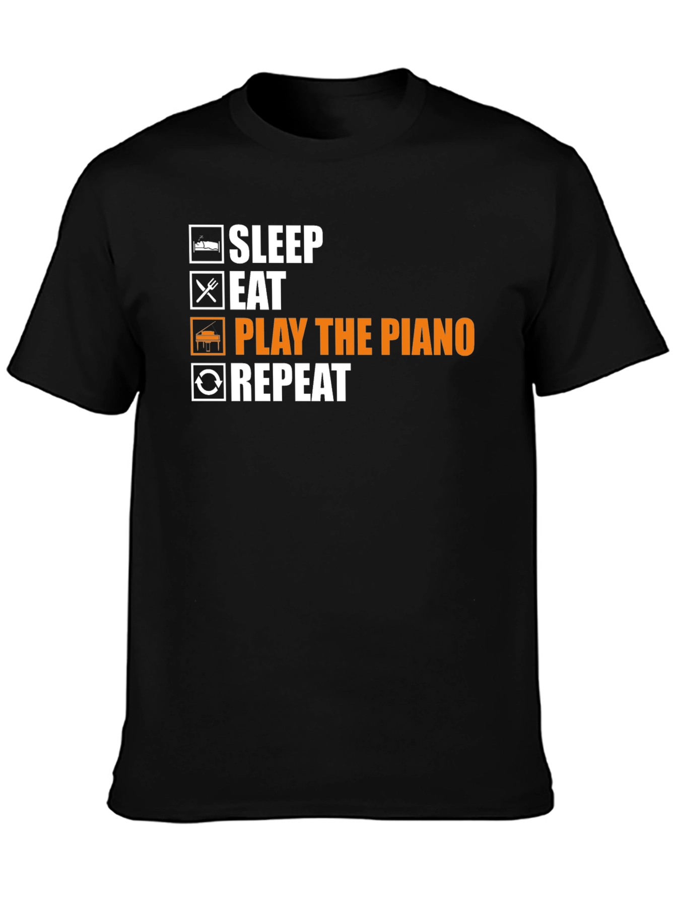 Sleep Eat Play Piano Repeat T-Shirt