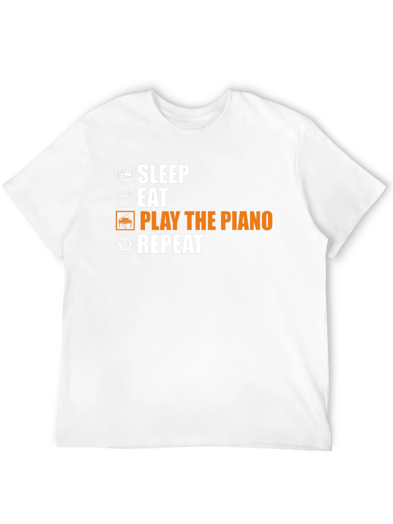 Sleep Eat Play Piano Repeat T-Shirt