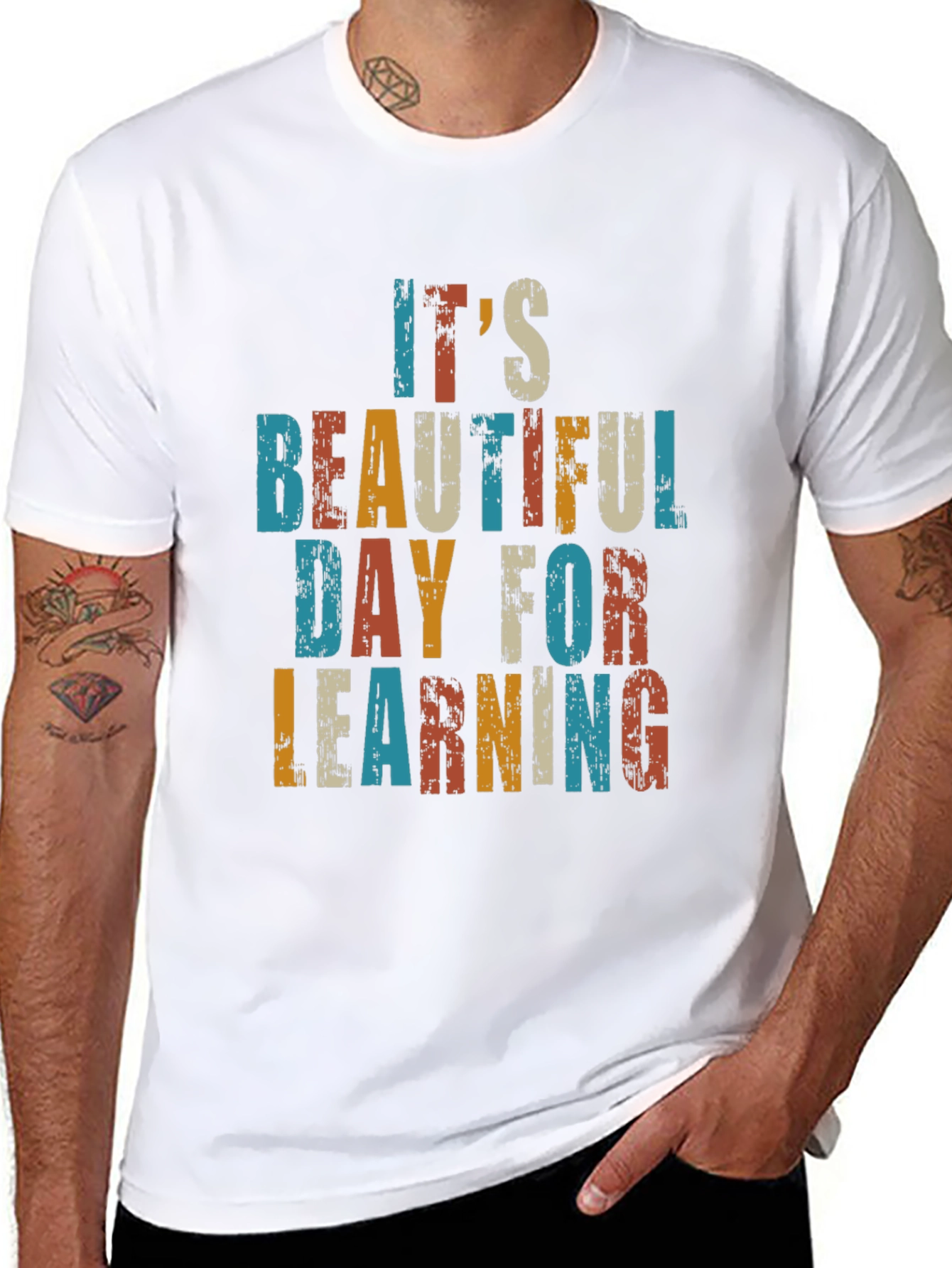 Its a Beautiful Day for Learning Retro T-Shirt