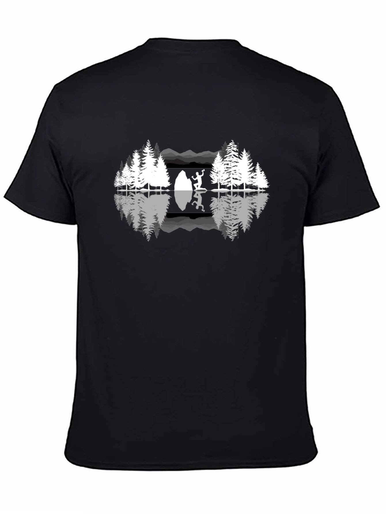 Nature Reflection Graphic T-Shirt - Black
