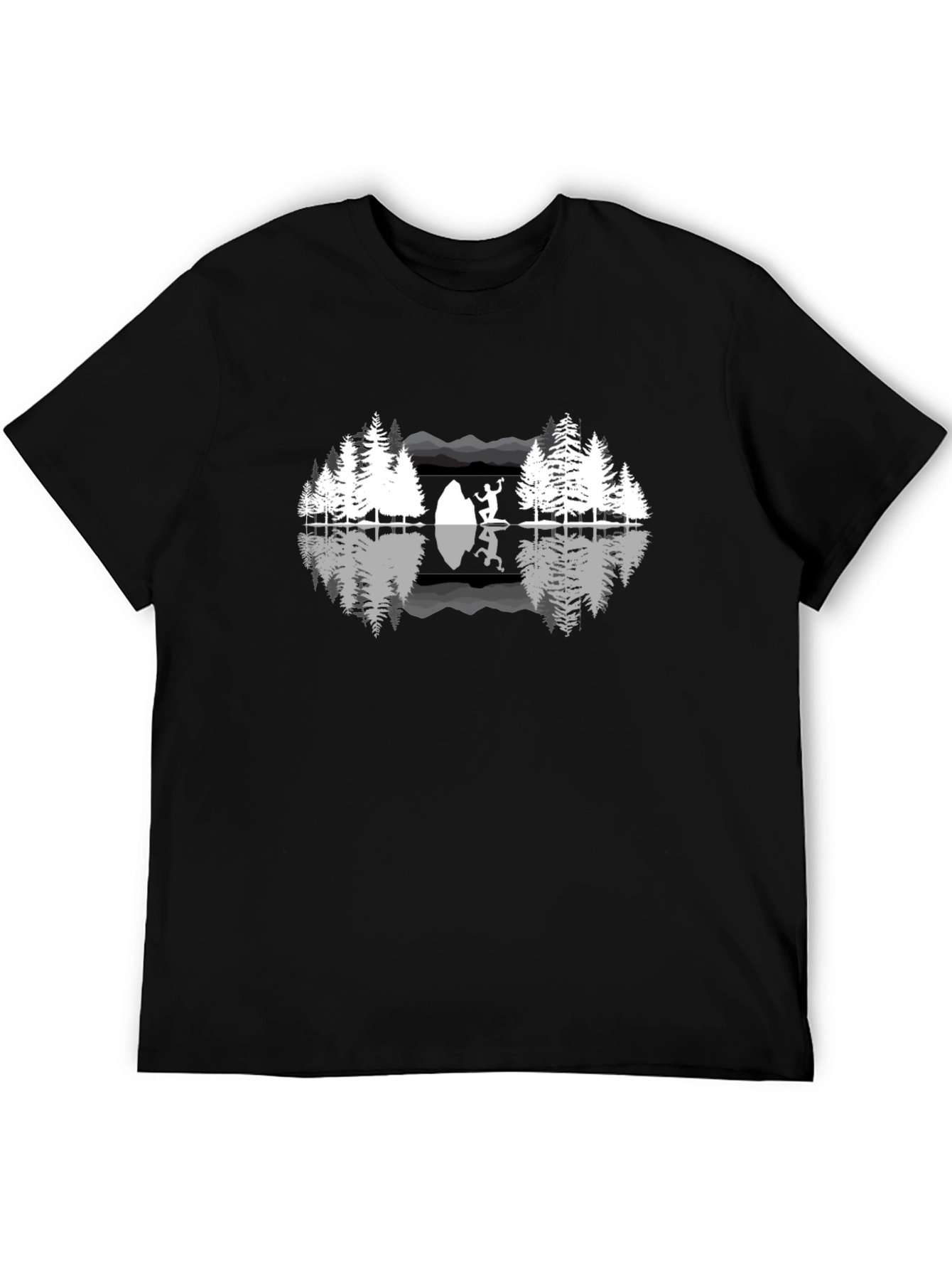 Nature Reflection Graphic T-Shirt - Black