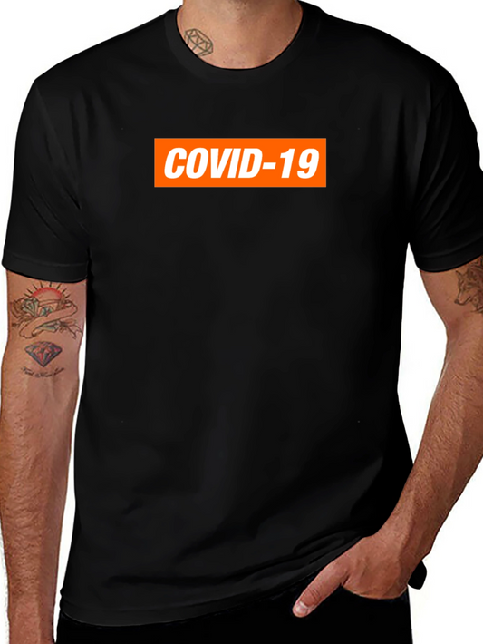 COVID-19 Graphic Tee - Black Short Sleeve Shirt