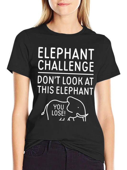Elephant Challenge Tee - Dont Look! Graphic T-Shirt