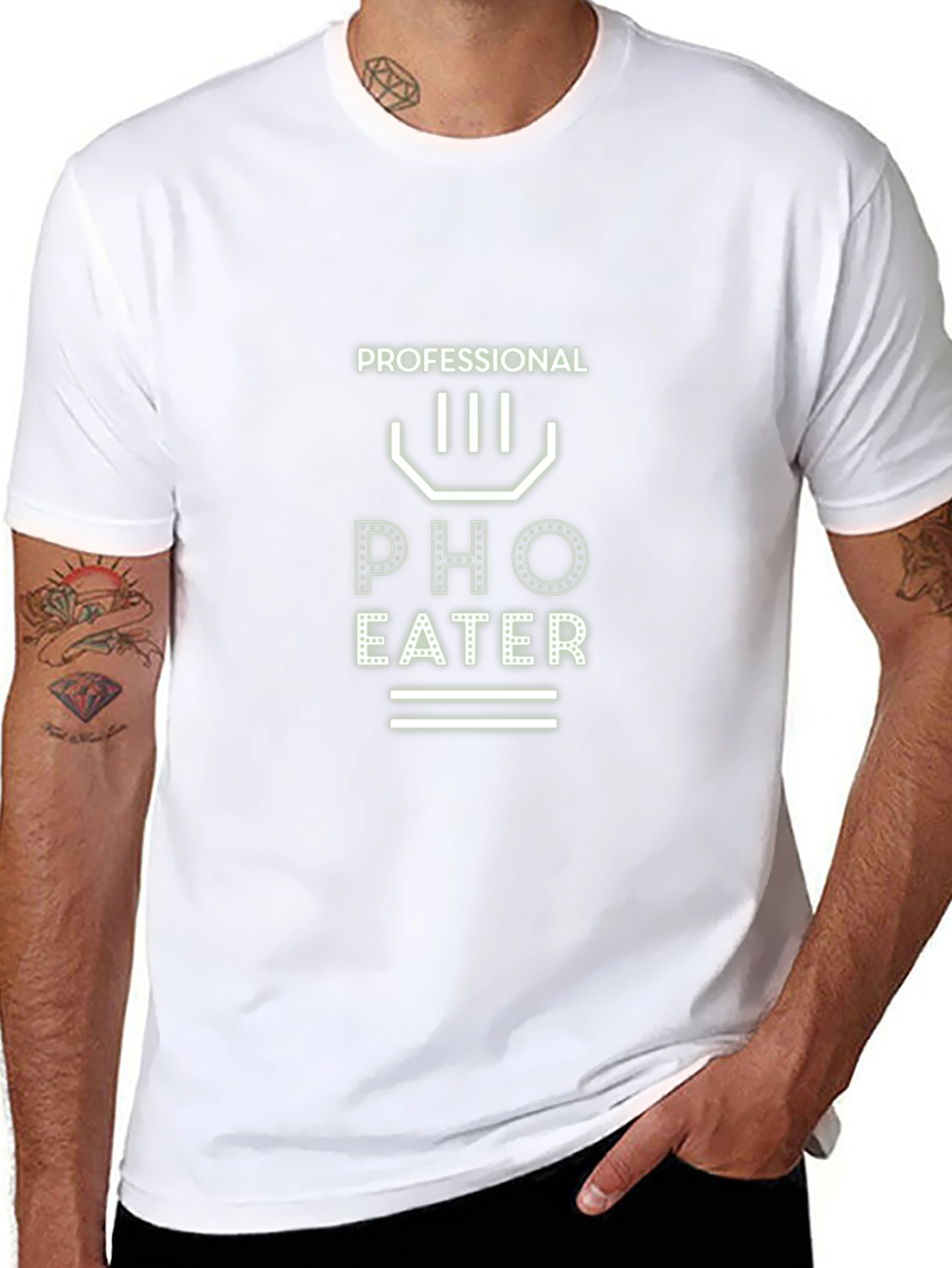 Professional Pho Eater Black Graphic T-Shirt