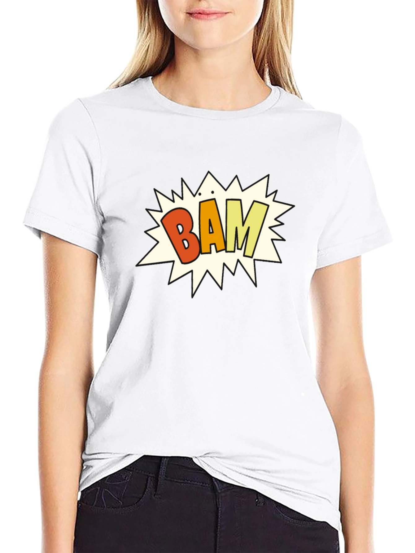 Bam! Graphic Print Black T-Shirt