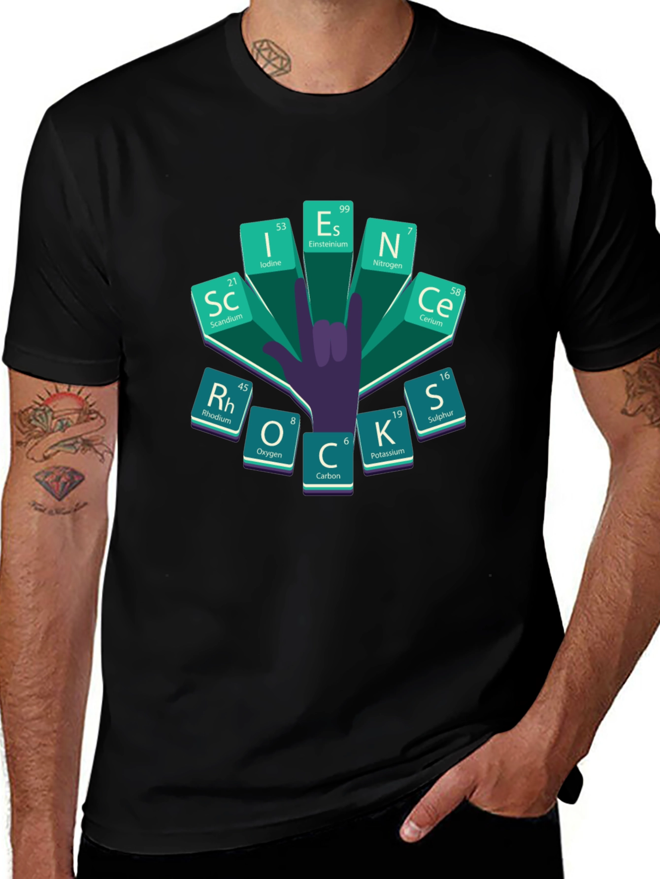 Science Periodic Table Rock On T-Shirt