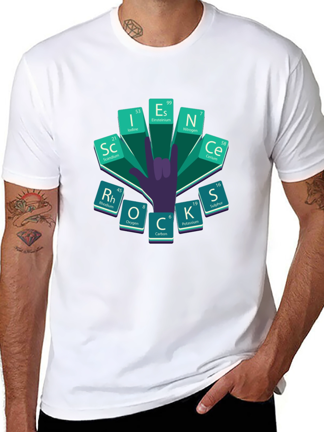Science Periodic Table Rock On T-Shirt