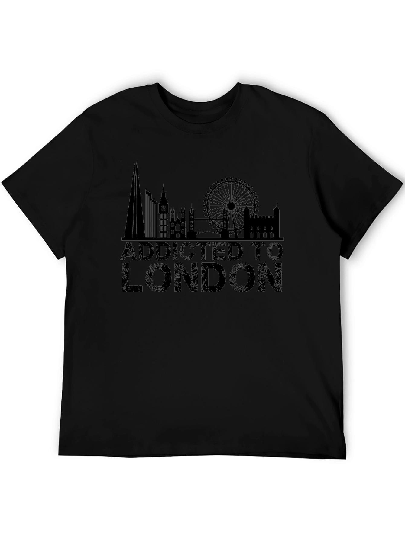 Addicted to London Black Graphic Tee