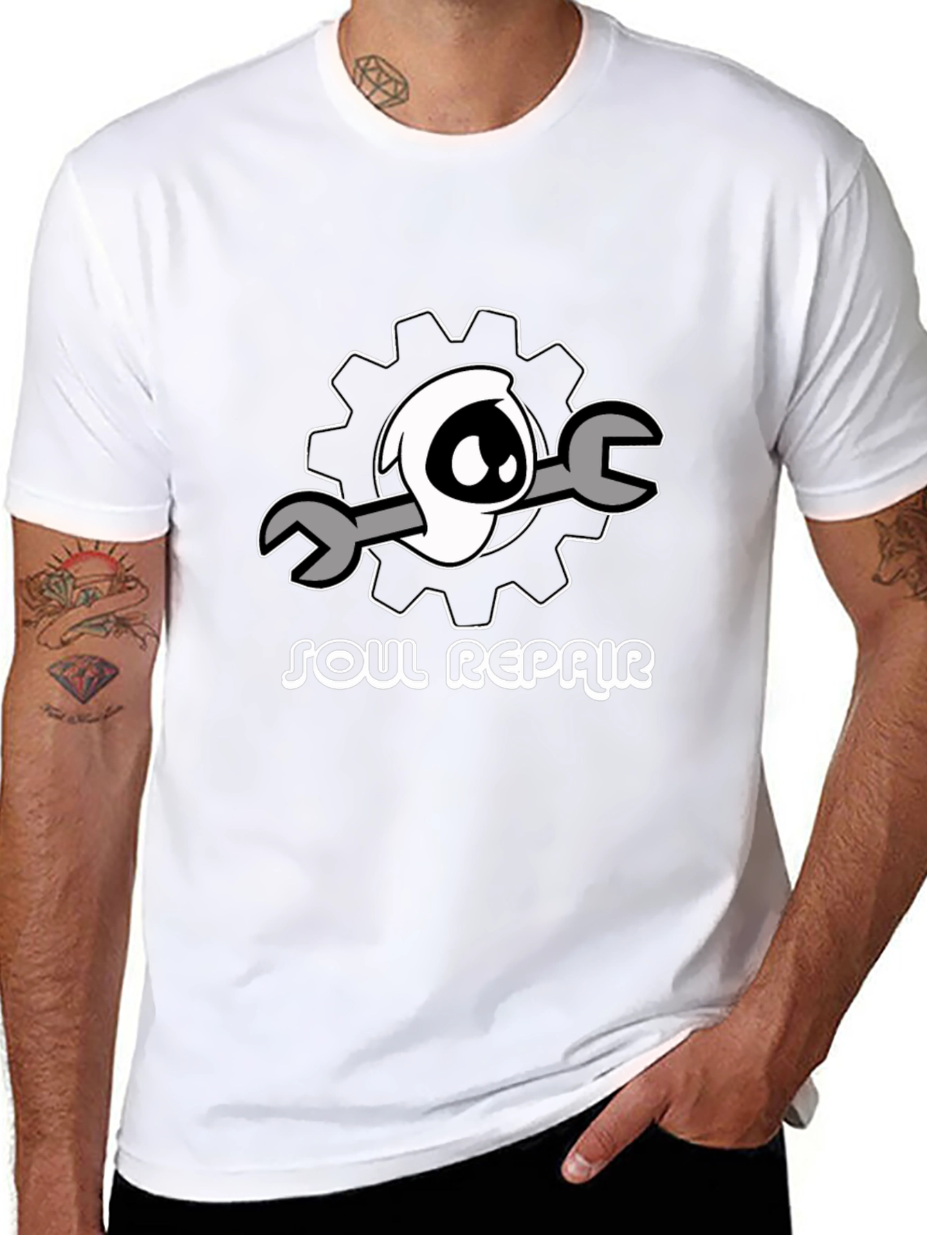Soul Repair T-Shirt - Mechanic Ghost Graphic Tee