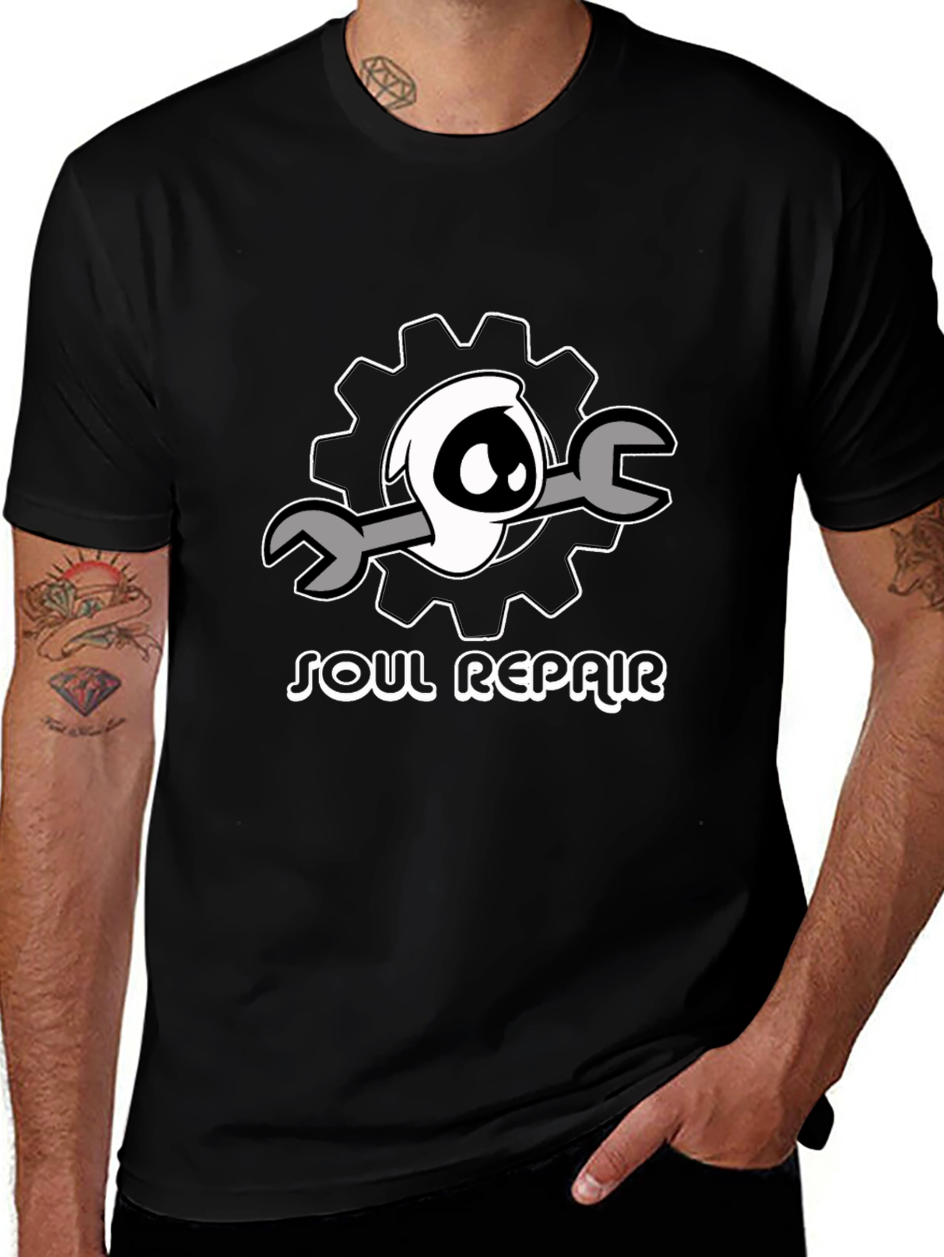 Soul Repair T-Shirt - Mechanic Ghost Graphic Tee