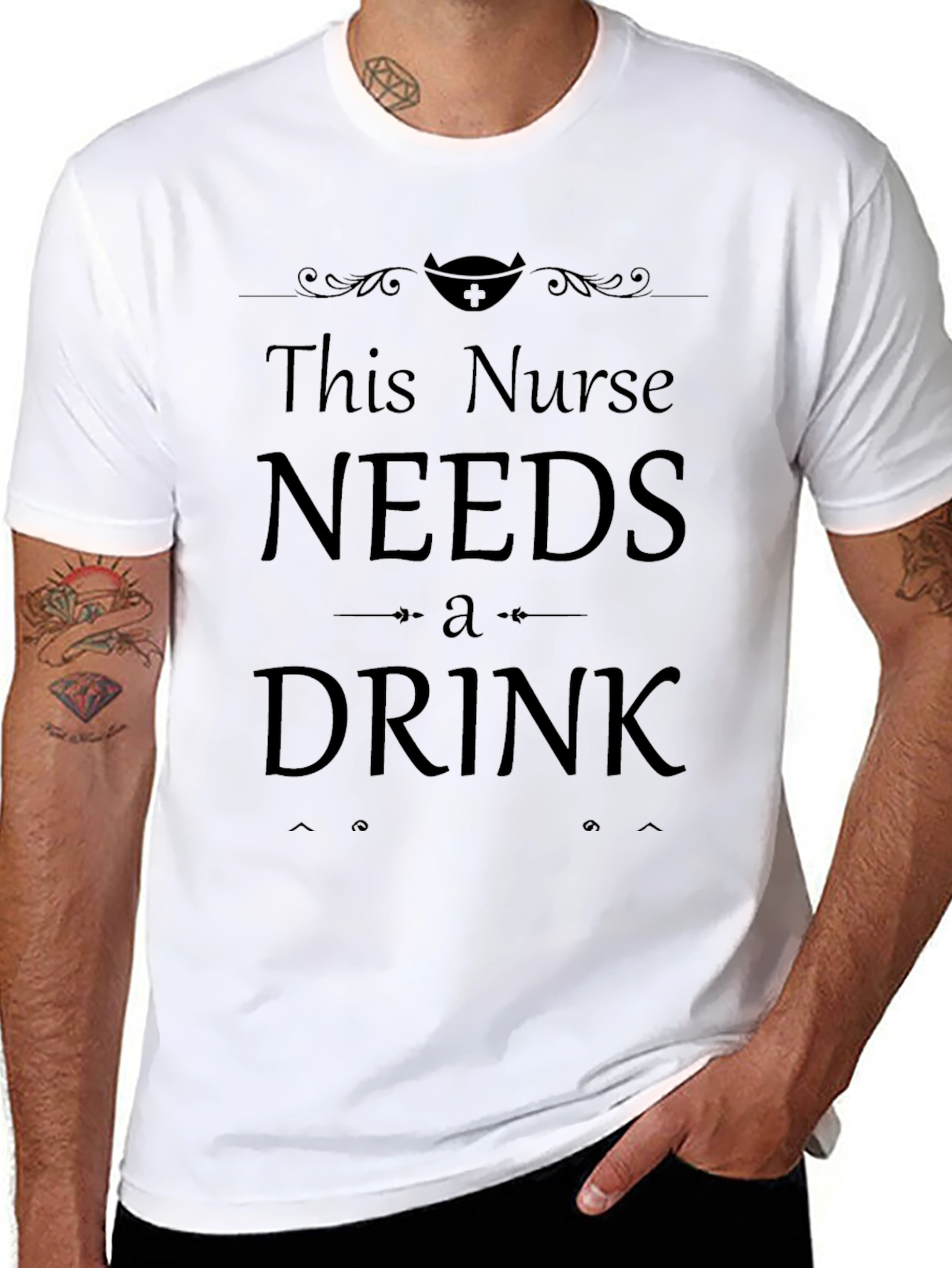 This Nurse Needs a Drink - Funny T-Shirt