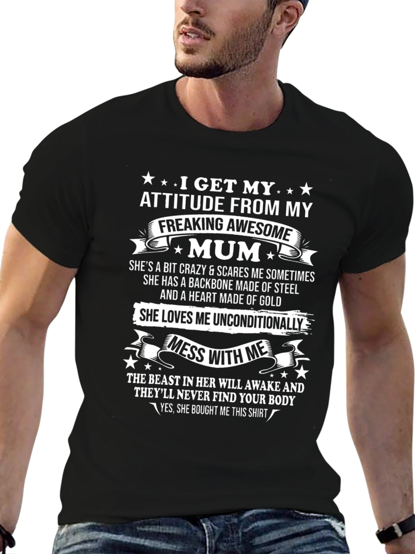 Awesome Mum T-Shirt - Attitude Gift for Son/Daughter
