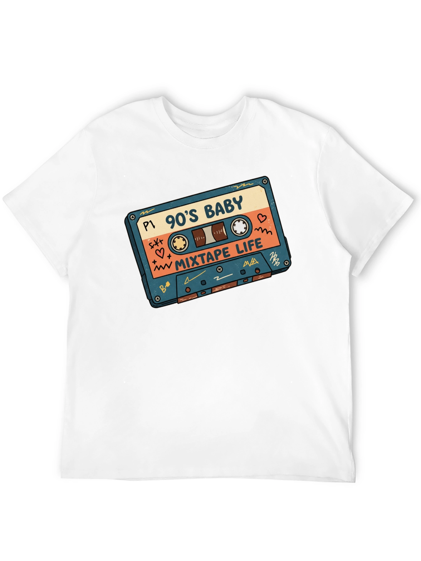 90s Baby Mixtape Life Graphic Tee - Black