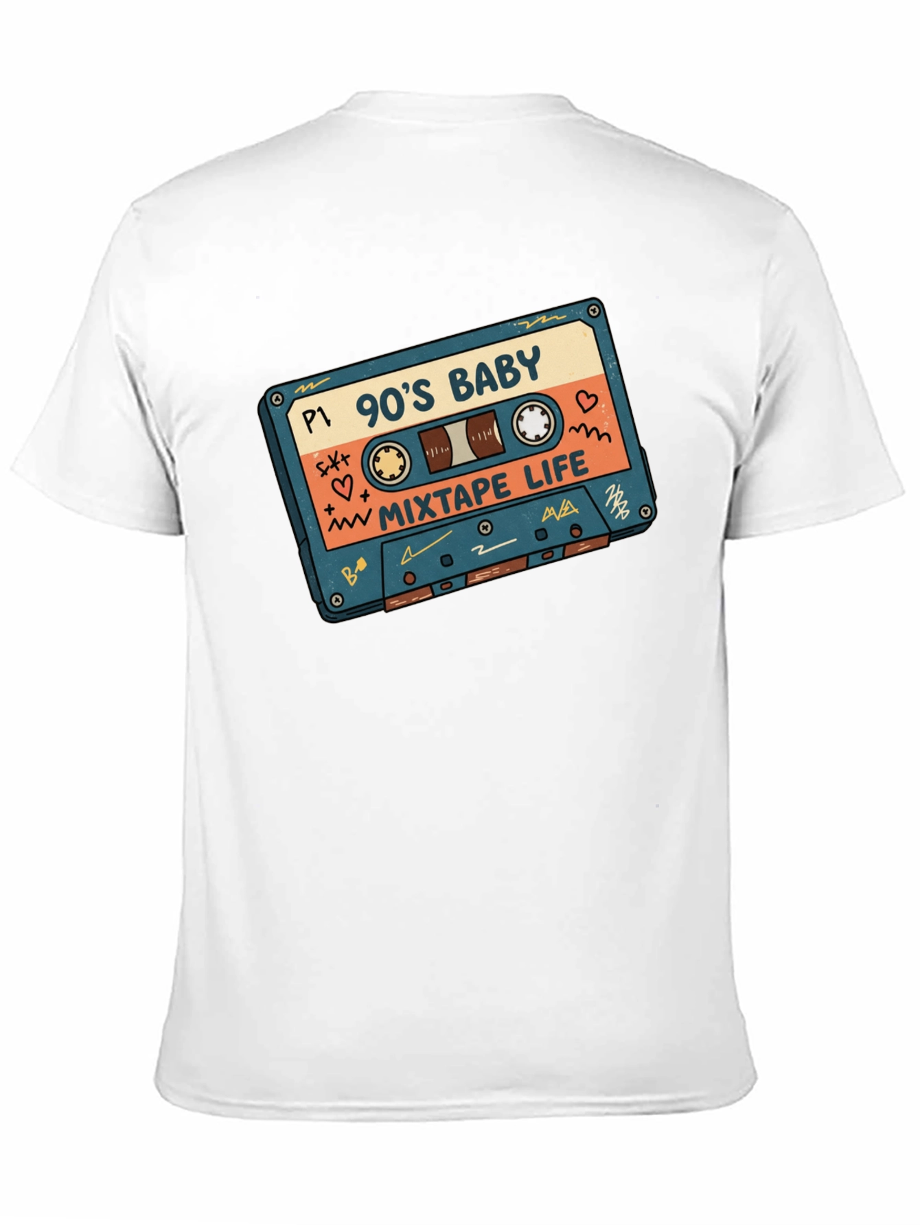 90s Baby Mixtape Life Graphic Tee - Black