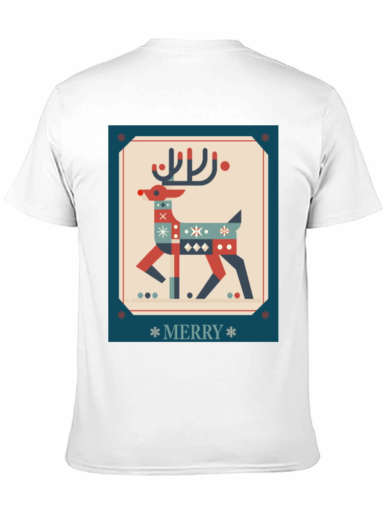 Festive Reindeer Graphic Tee - Holiday Cheer