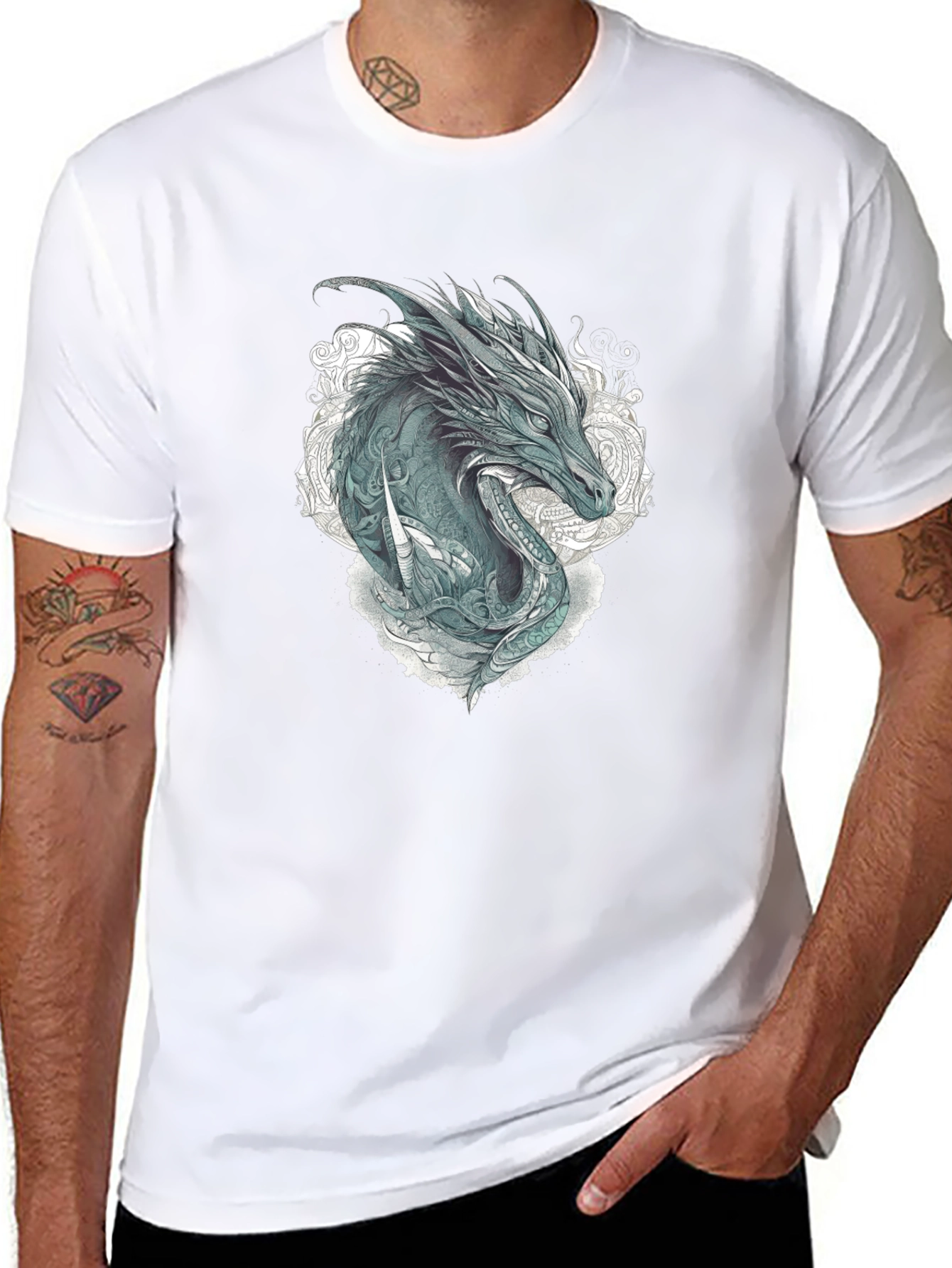 Dragon Graphic Tee - Mens Black T-Shirt