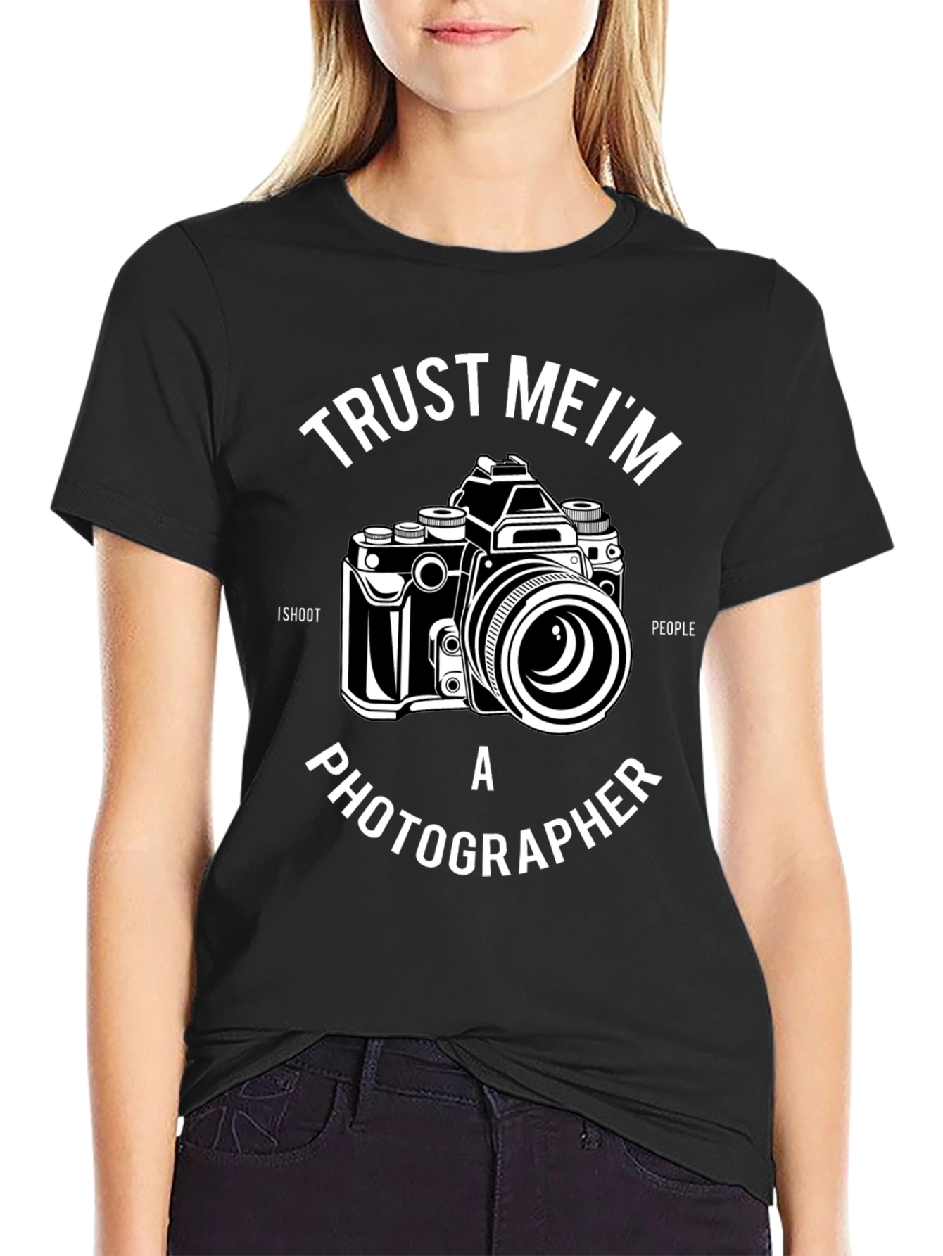Trust Me Im a Photographer Black T-Shirt