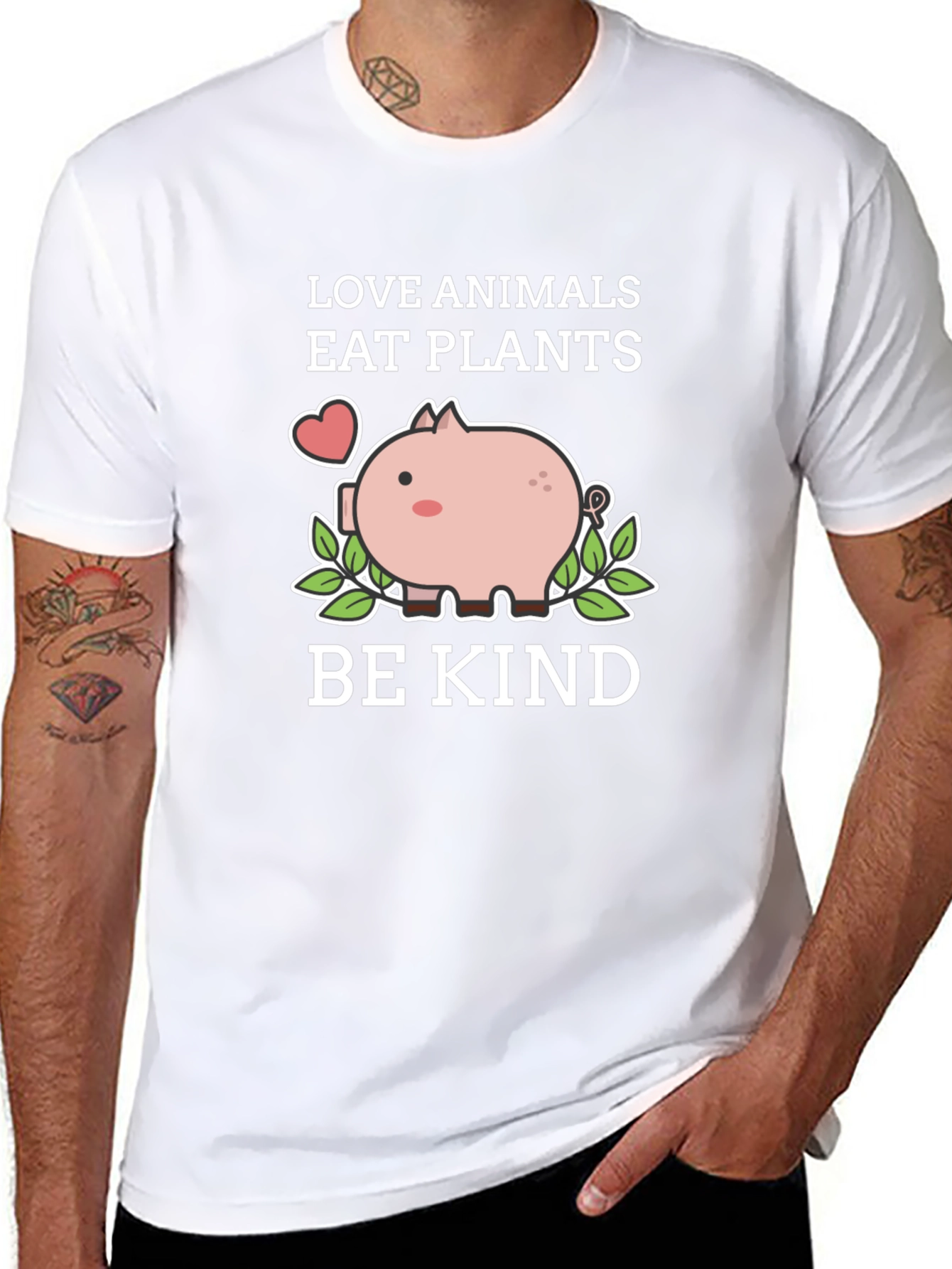 Love Animals Eat Plants Be Kind T-Shirt