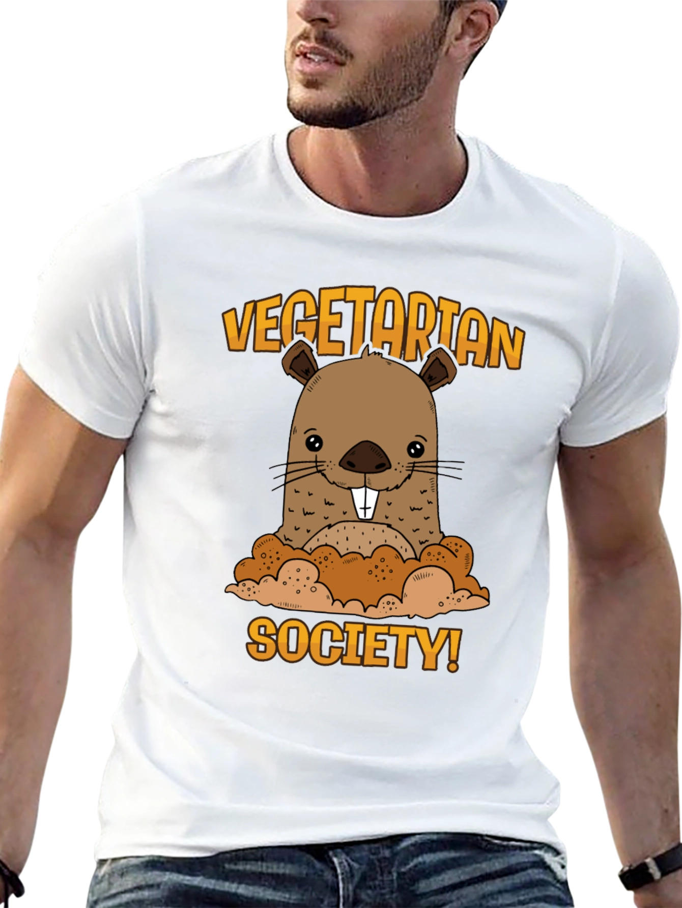 Vegetarian Society Beaver Graphic Tee