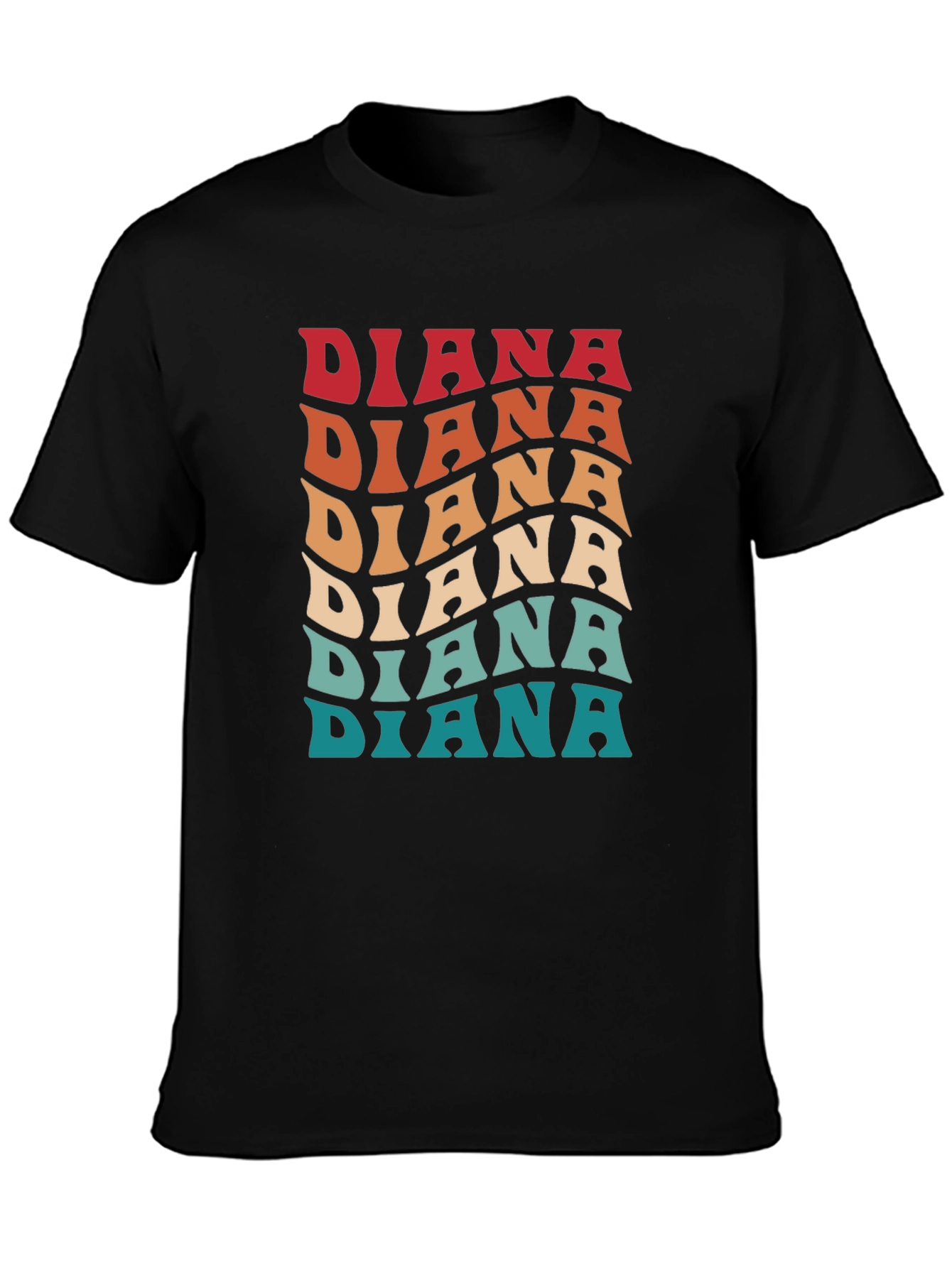 Retro Diana T-Shirt - Personalized Groovy Style